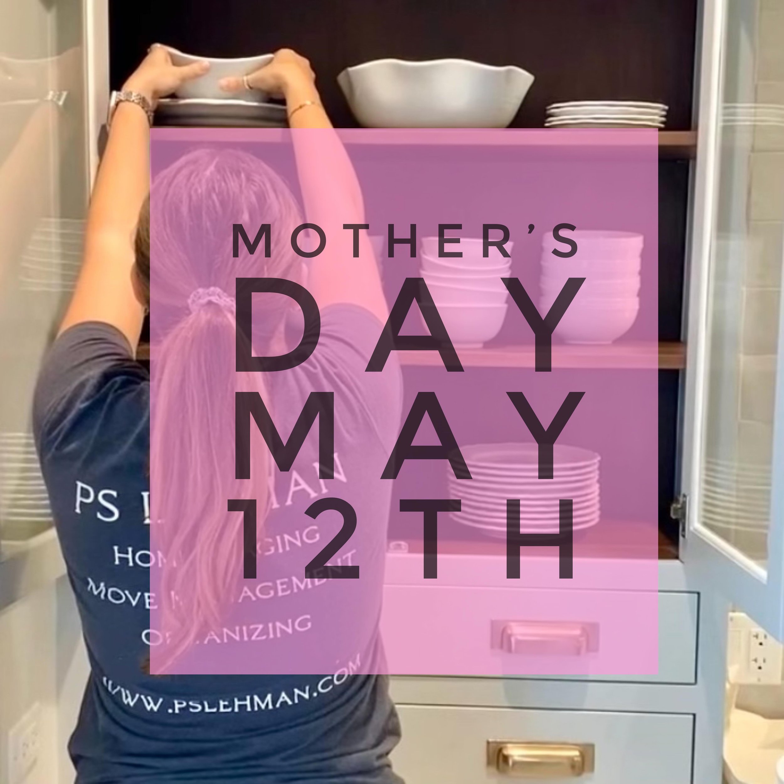 We have gift certificates for Mom, Grandma, or any special lady you want to celebrate Sunday, May 12th! Purchase a certificate for any amount and she can choose the services she wants. #pslehman #professionalorganizingservices #mothersdaygiftideas