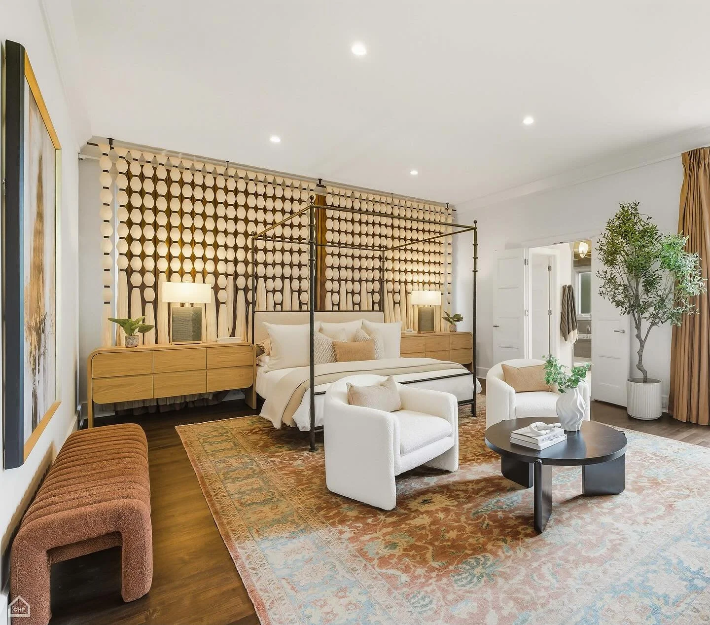 We love the way this staging turned out! Sometimes your client may have a few amazing designer pieces that perfectly fit their home. In that case, we can add all of the other pieces that bring the home together to make it perfect for new buyers to co