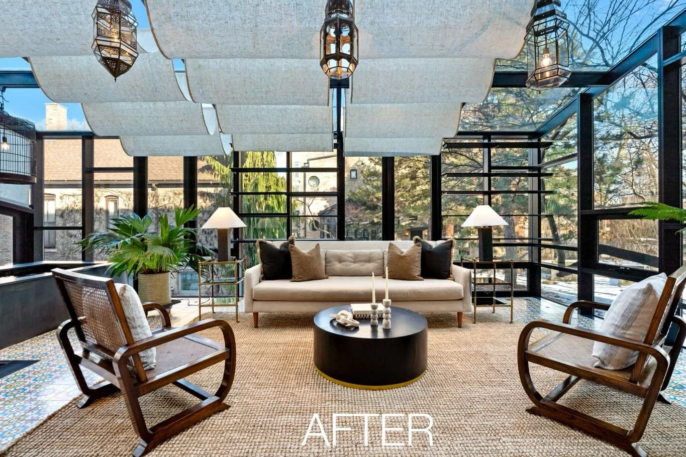 The Lowe Group requested a Family Room for this super cool greenhouse area off the Kitchen at 1646 N. Leavitt. We never wanted to leave! 
#beforeandafter #pslehmanstaging #tellmewhatyouwantwhatyoureallyreallywant