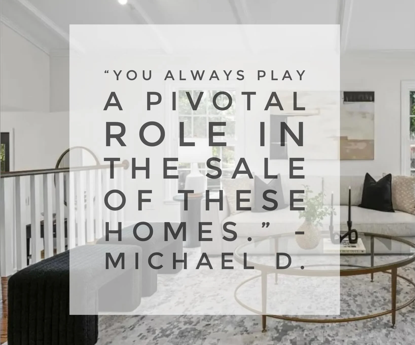 &ldquo;Thanks guys 
You always play a pivotal role in the sale of these homes. 
We were under contract in less than a week.&rdquo; - Michael D.

#clienttestimonial❤️ #agenttestimonial⭐️ #repeatclients❤️ #partnershipgoals