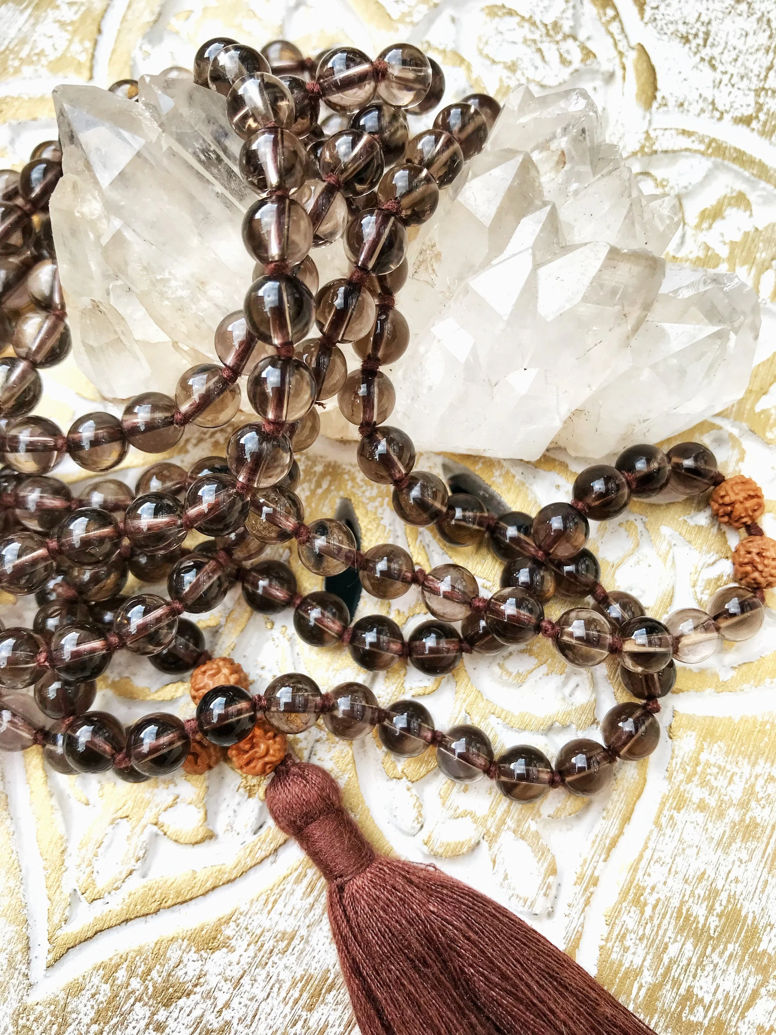 Smoky Quartz Japa Mala