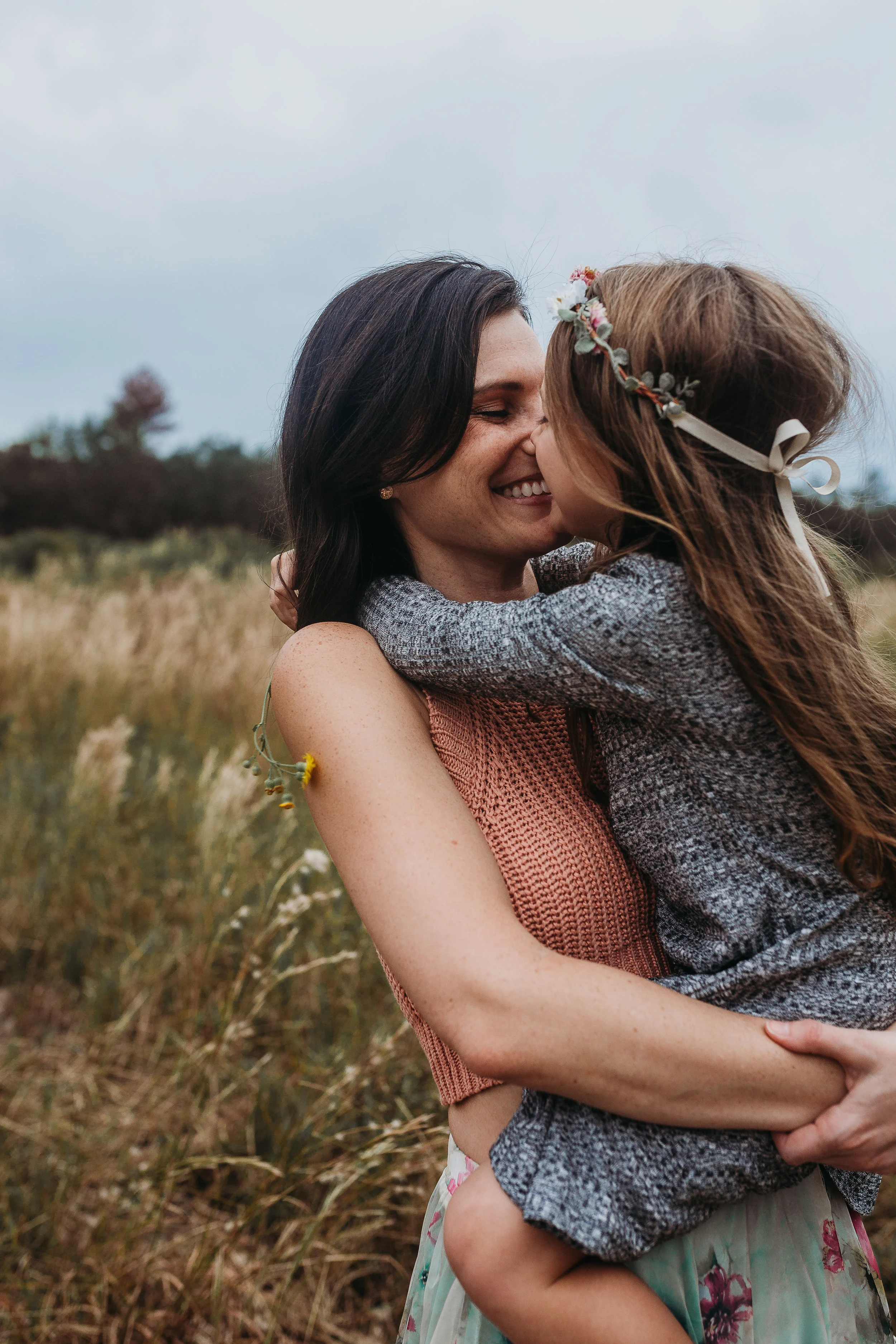 Deland Florida Family Photographer with boho field photoshoot