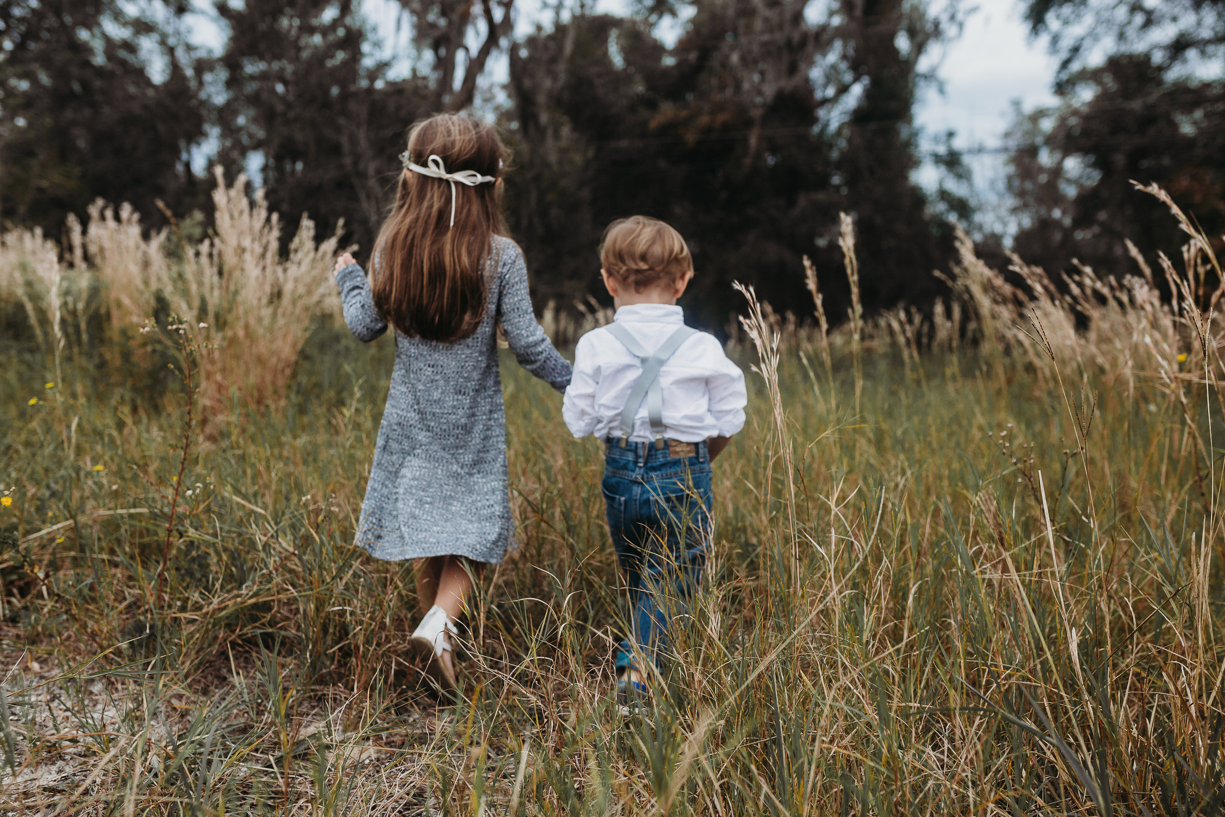 Deland Florida Family Photographer with boho field photoshoot