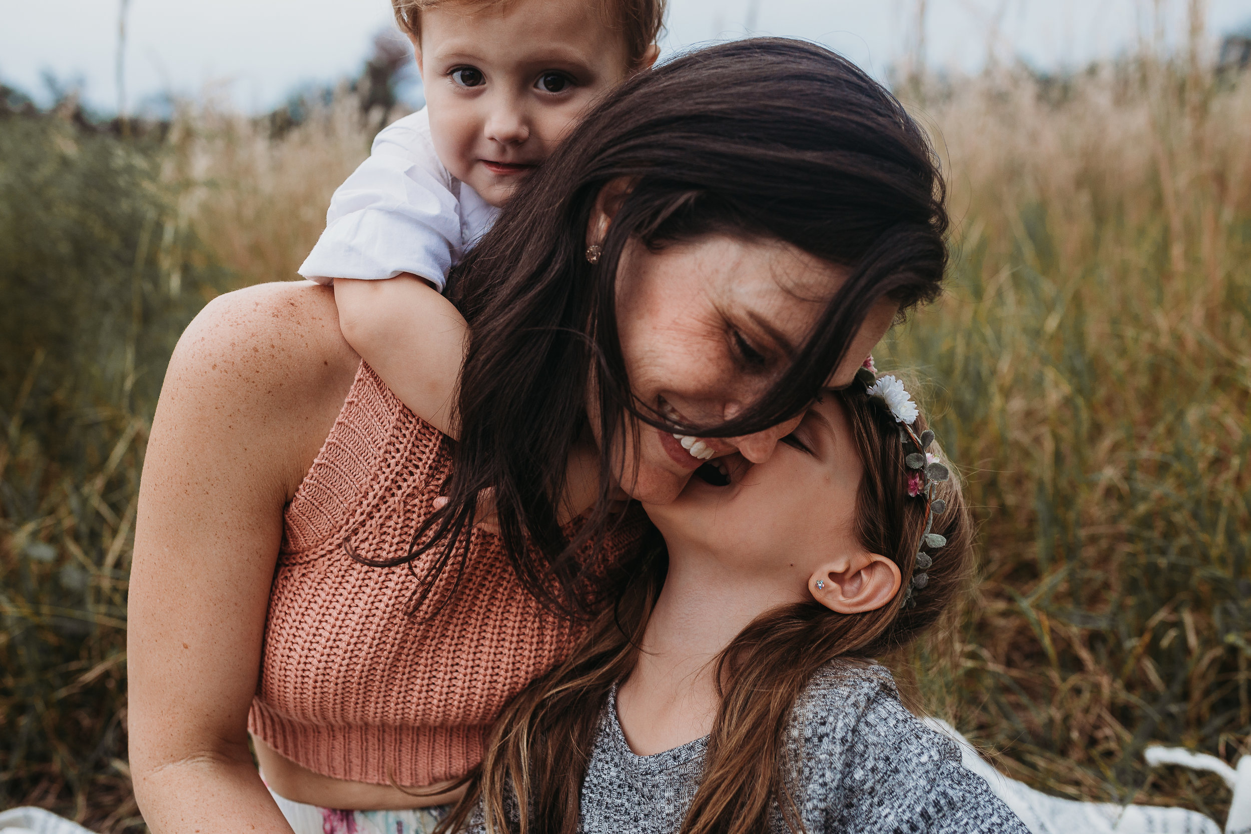 Deland Florida Family Photographer with boho field photoshoot