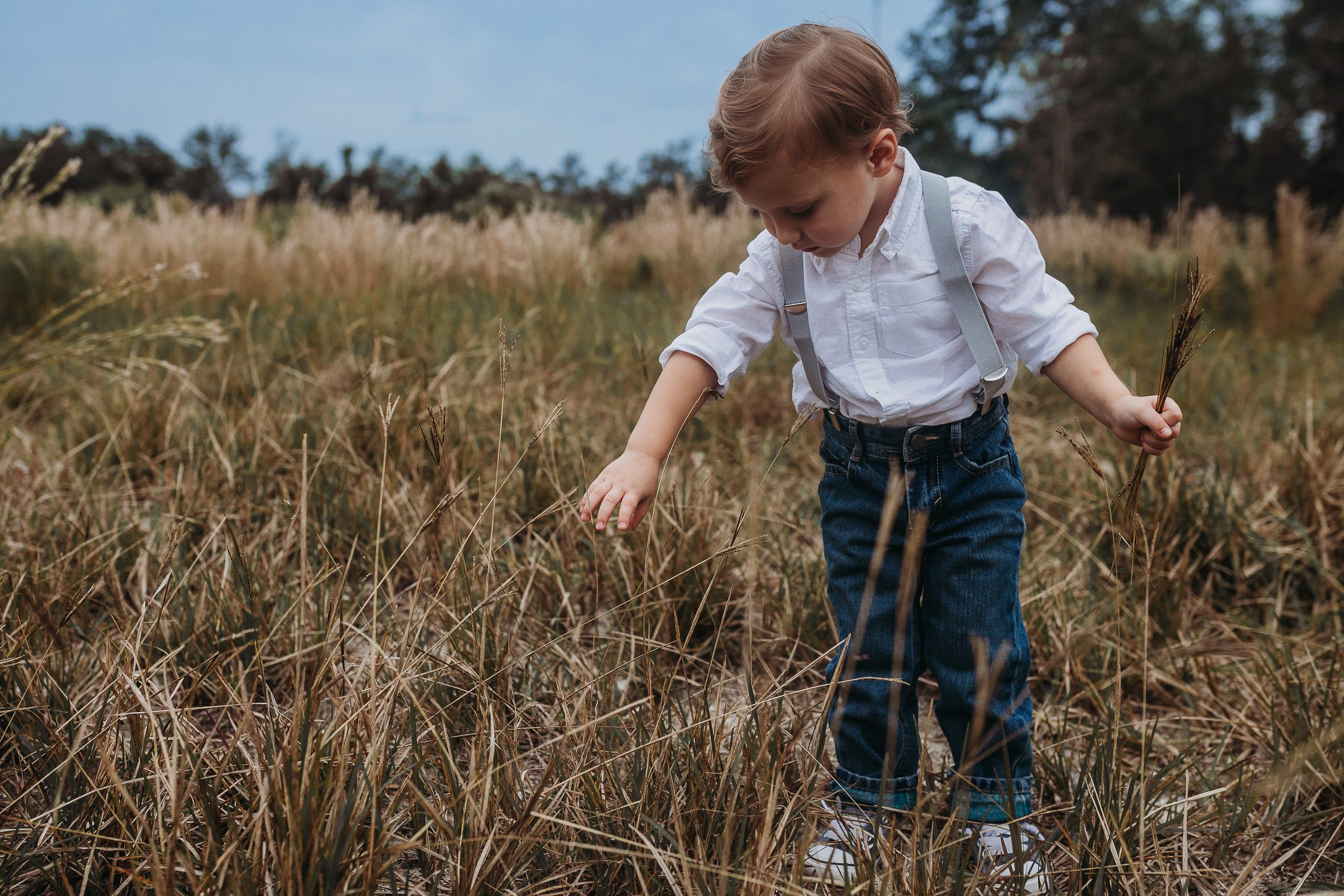 Deland Florida Family Photographer with boho field photoshoot