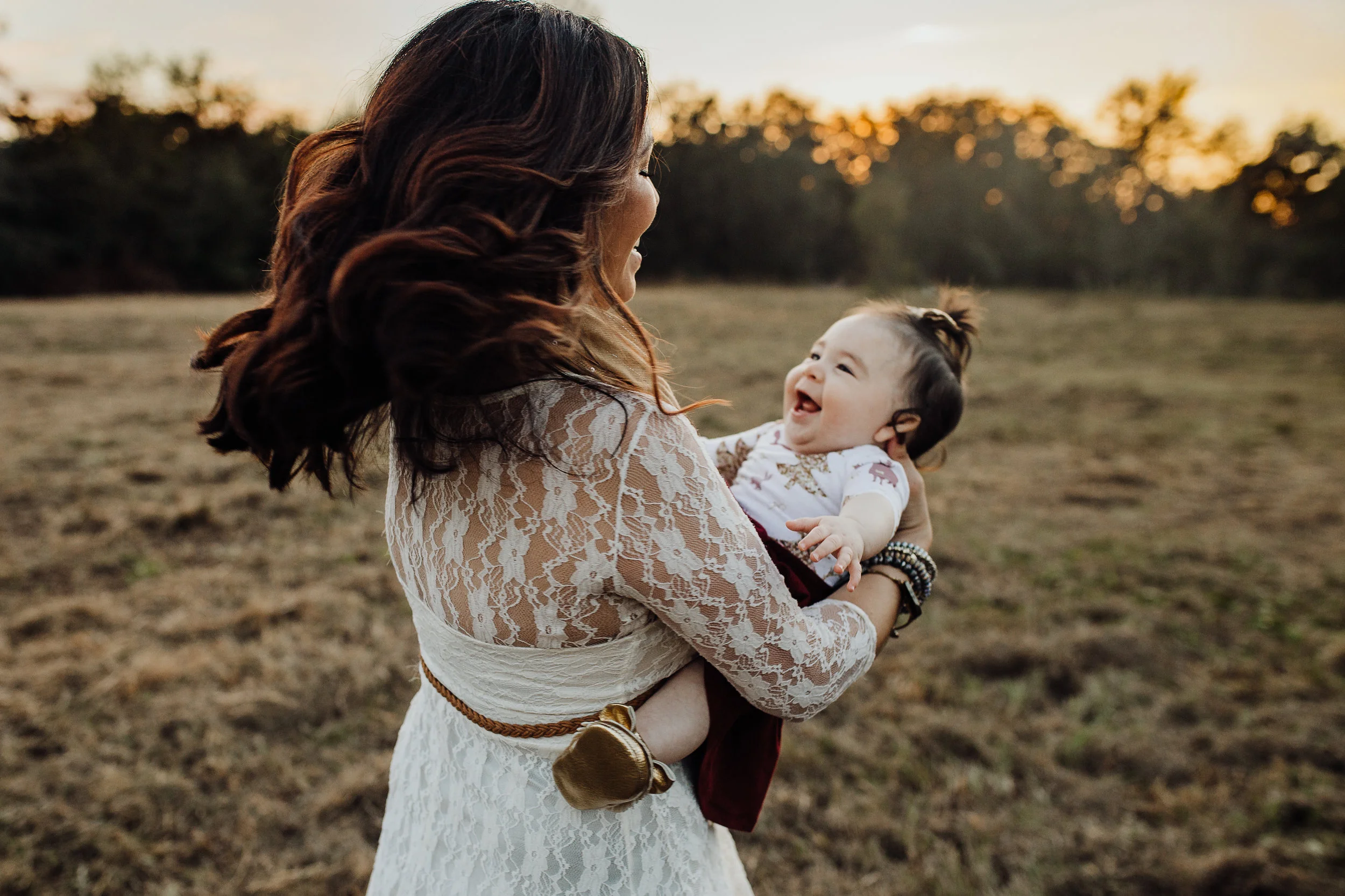 Debary Family Photographer with fall field pictures