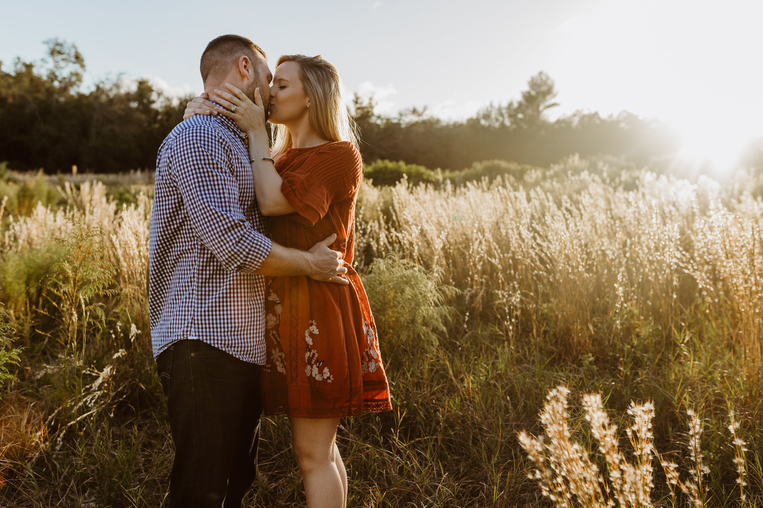 Debary, Deland, Dayton Beach, Lake Mary, Orlando Maternity photographer shot in a field with Free People dress