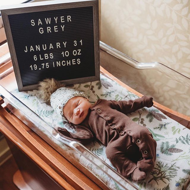 And just like that our world changed in the most amazing way! ❤️ Say hello to Sawyer Grey Jenkins arriving January 31st at 5:56am and is 6lbs 10oz of pure cuteness. I hearts couldn&rsquo;t be more full and more in love ❤️💗