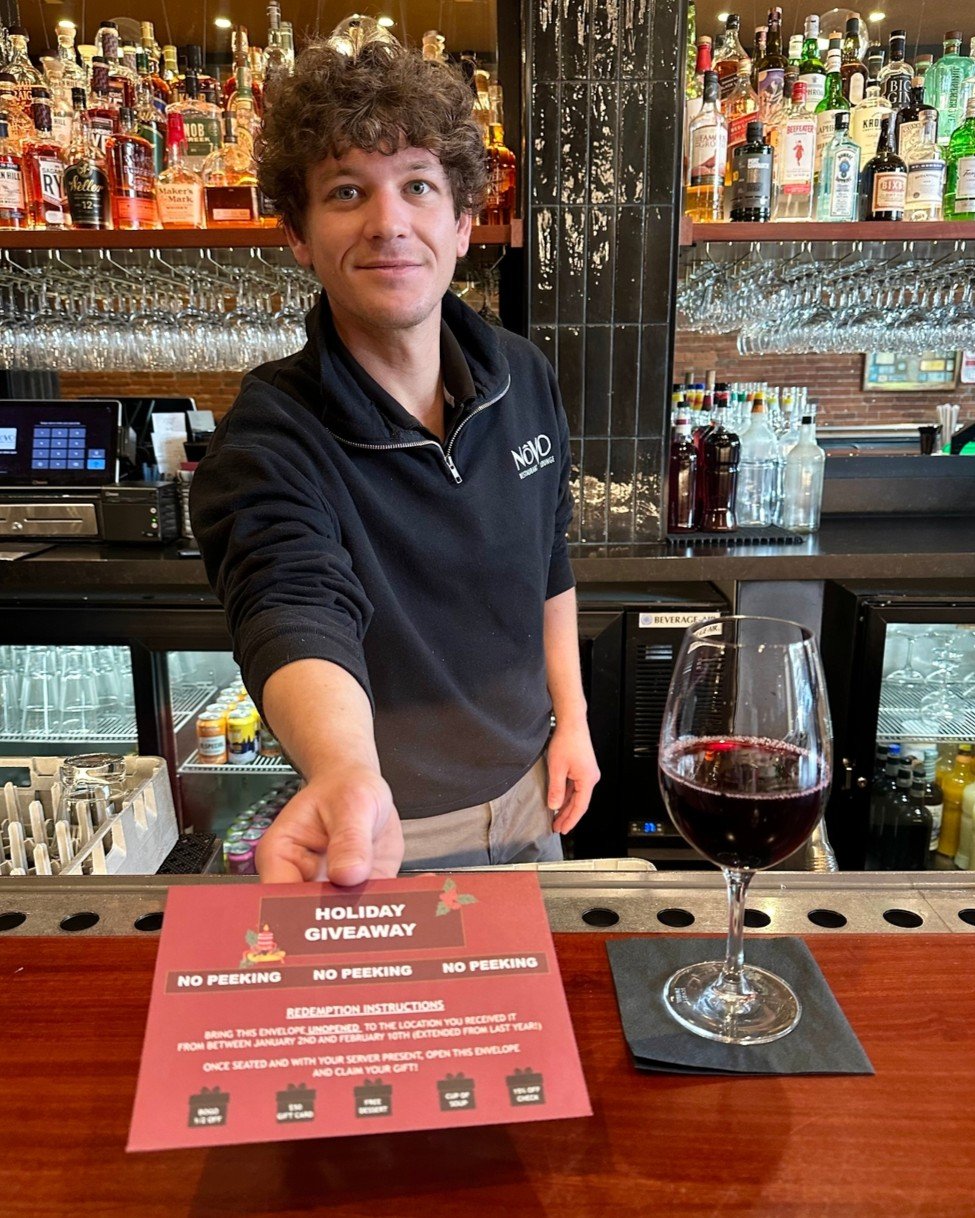 Bar Manager Jake &amp; the Novo bar team are handing out Red Envelopes all week long! 🎁 Swing by and unwrap a little surprise from us. ✨
