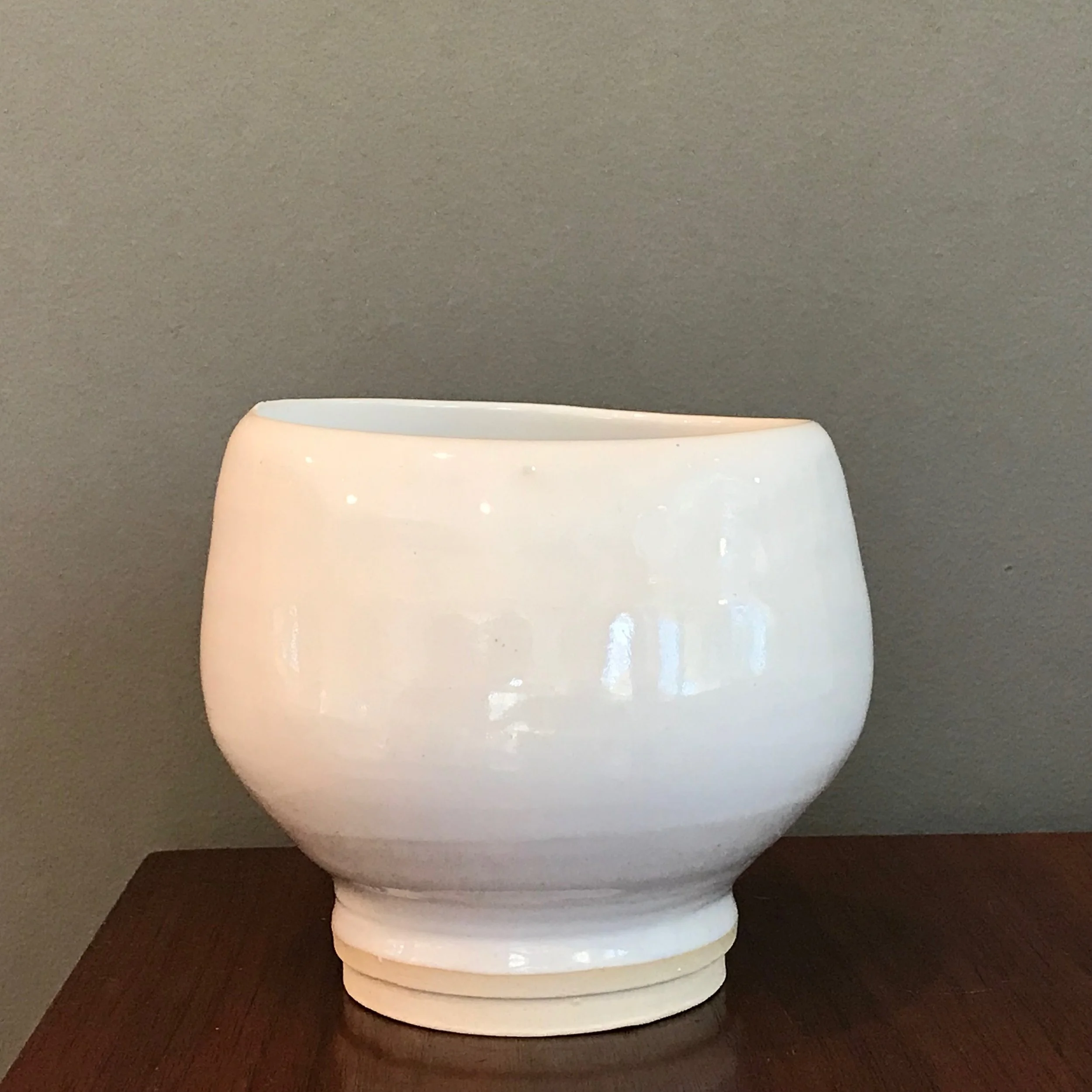 footed orb vase