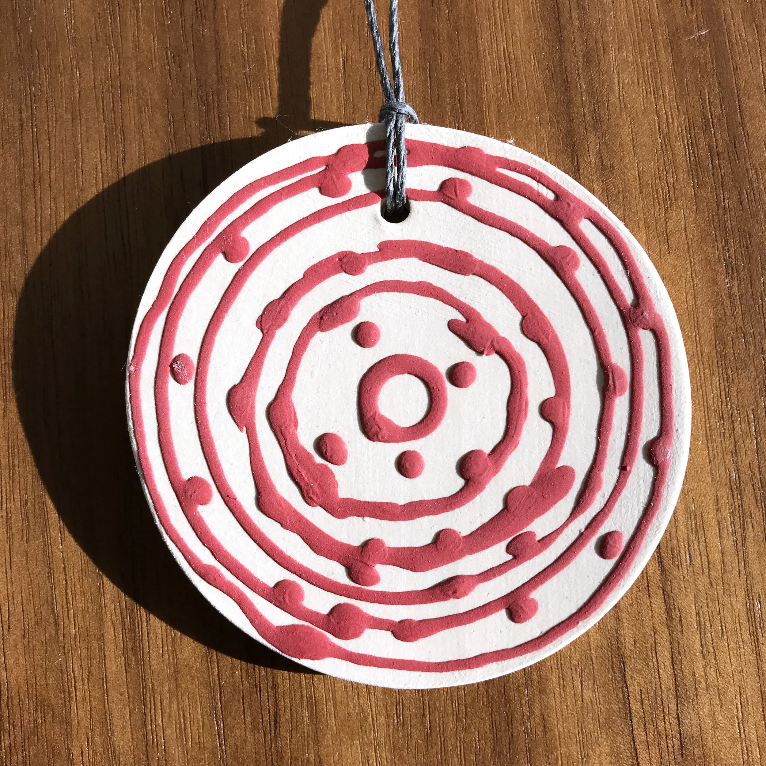 4" red round ornament