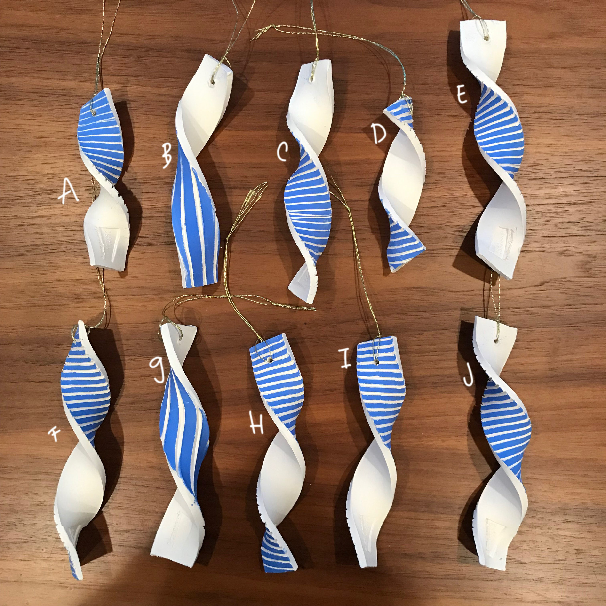 3" - 6" big blue twists