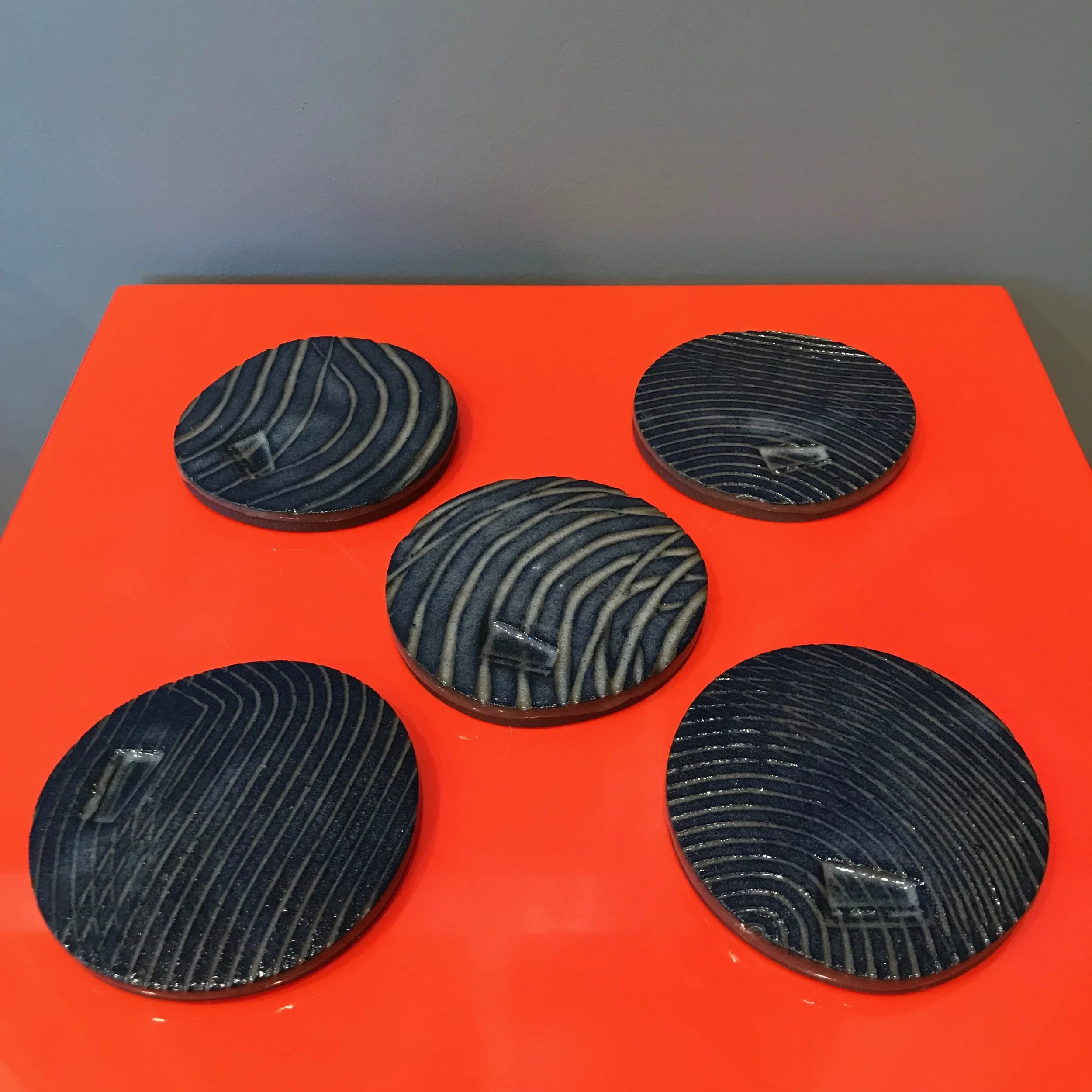 set of five coasters #1