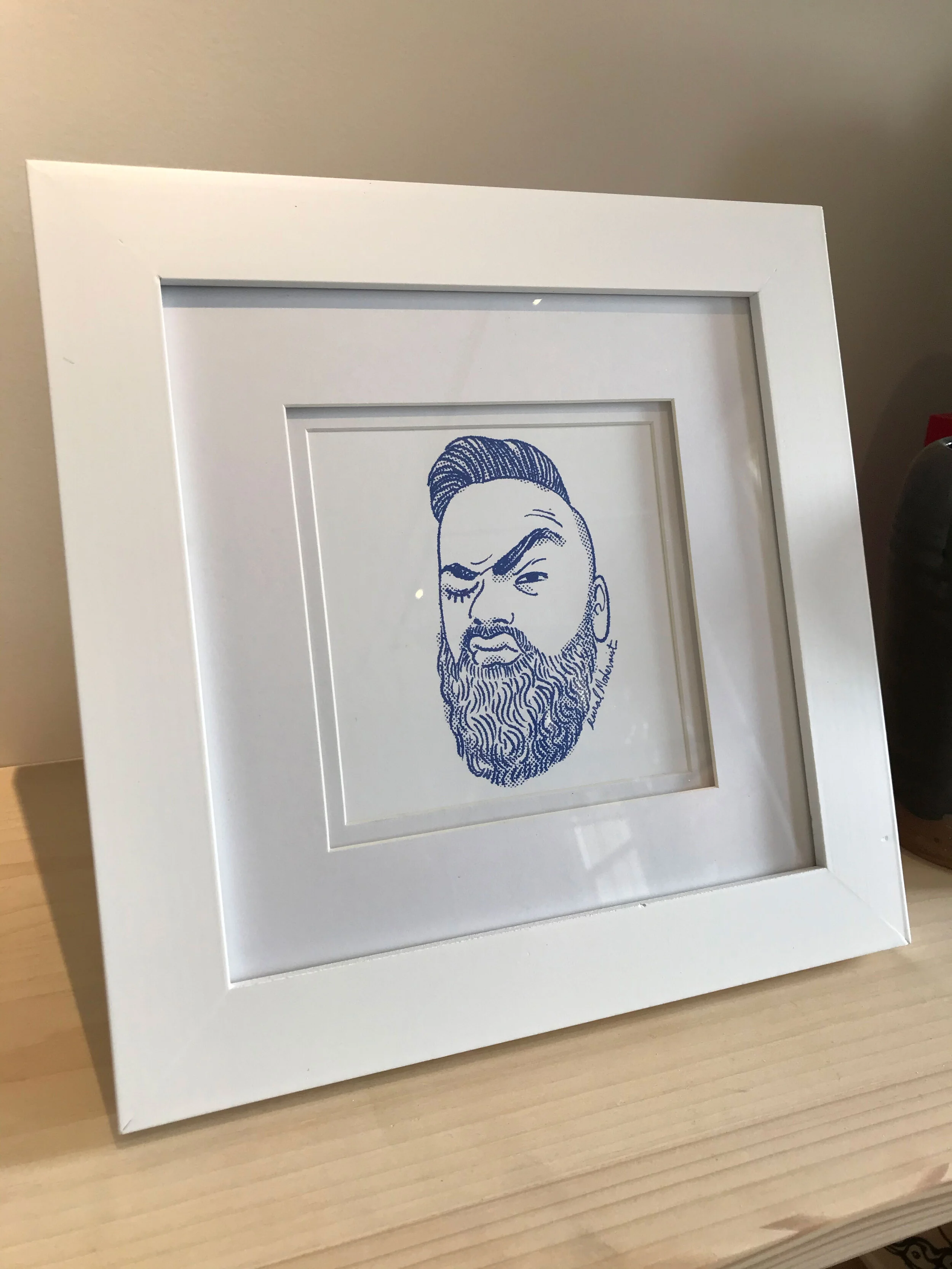 Blotted Line Head Shot Portrait