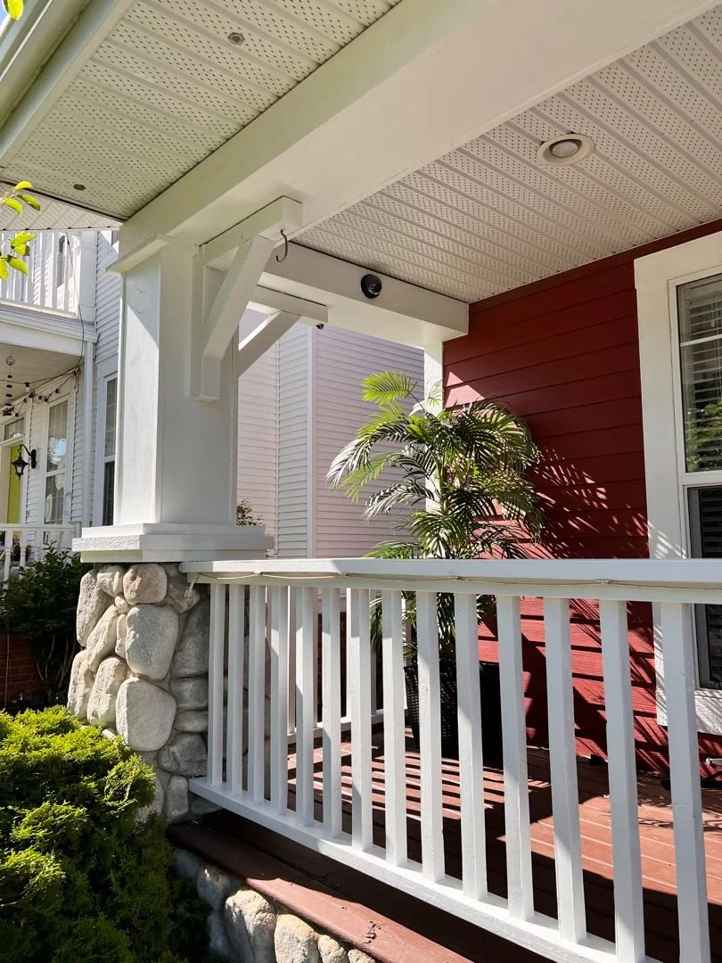 railing on exterior of house