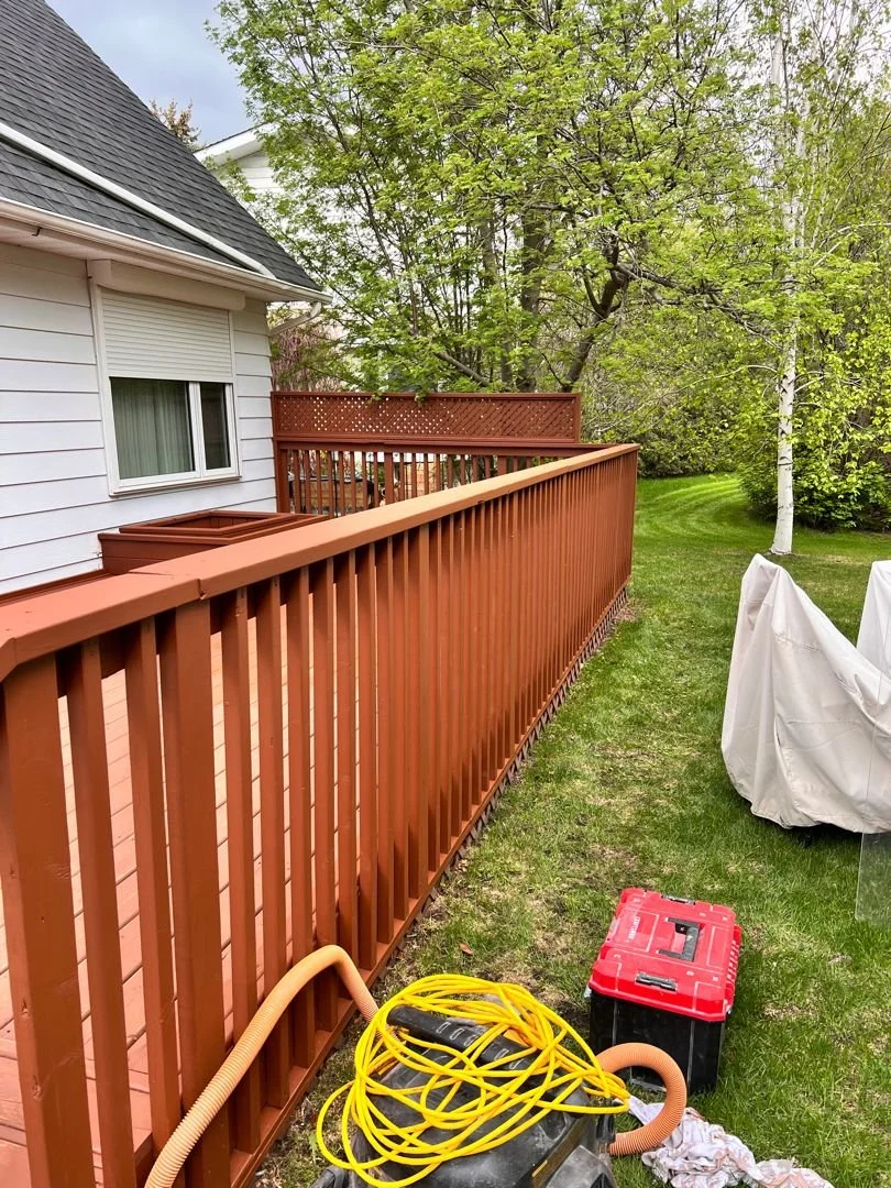 exterior stained deck