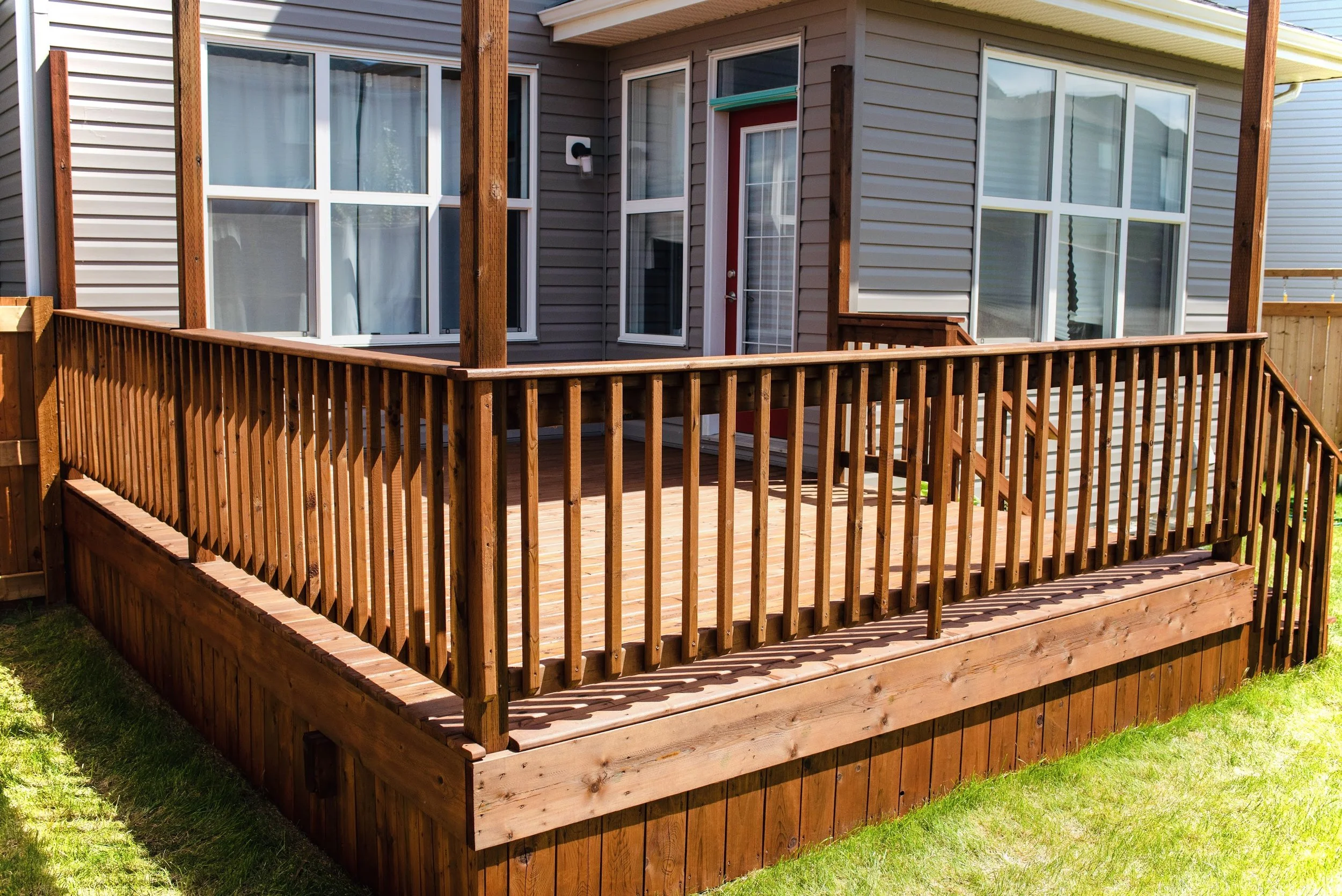 stained deck