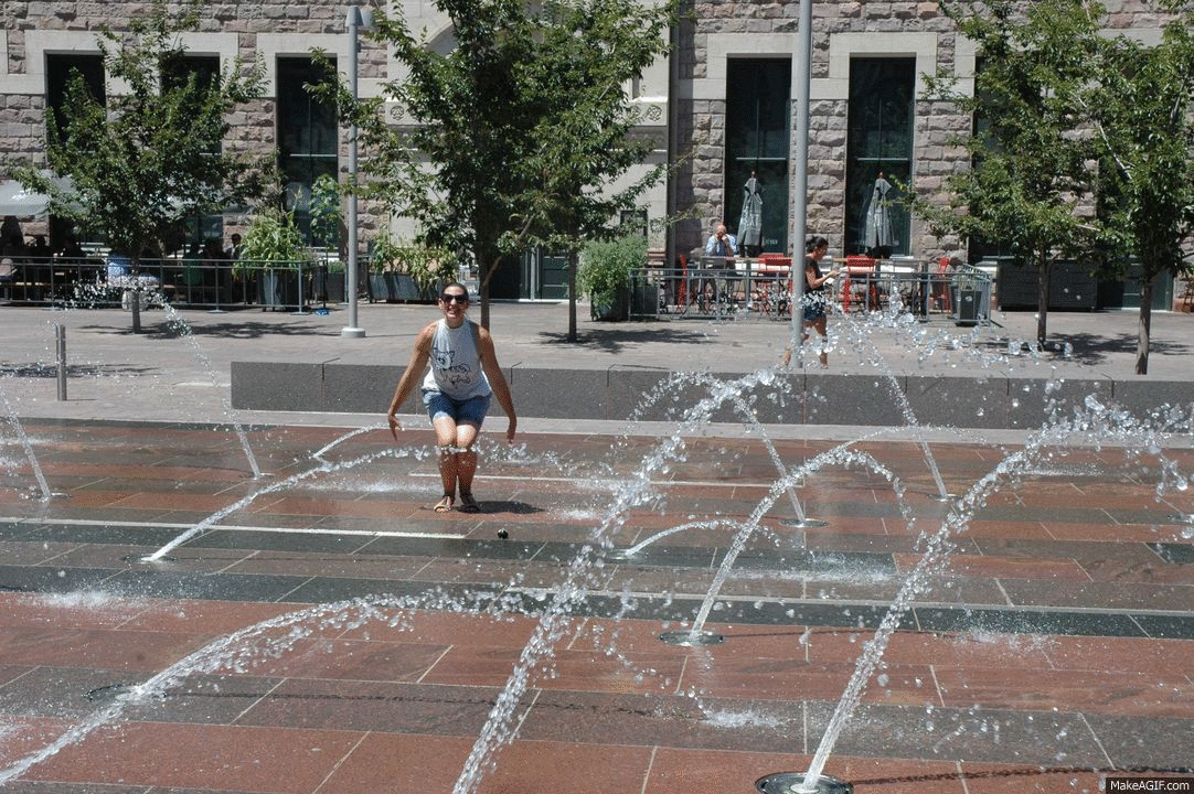 Denver's Union Station Splash Pad & Milkbox Creamery