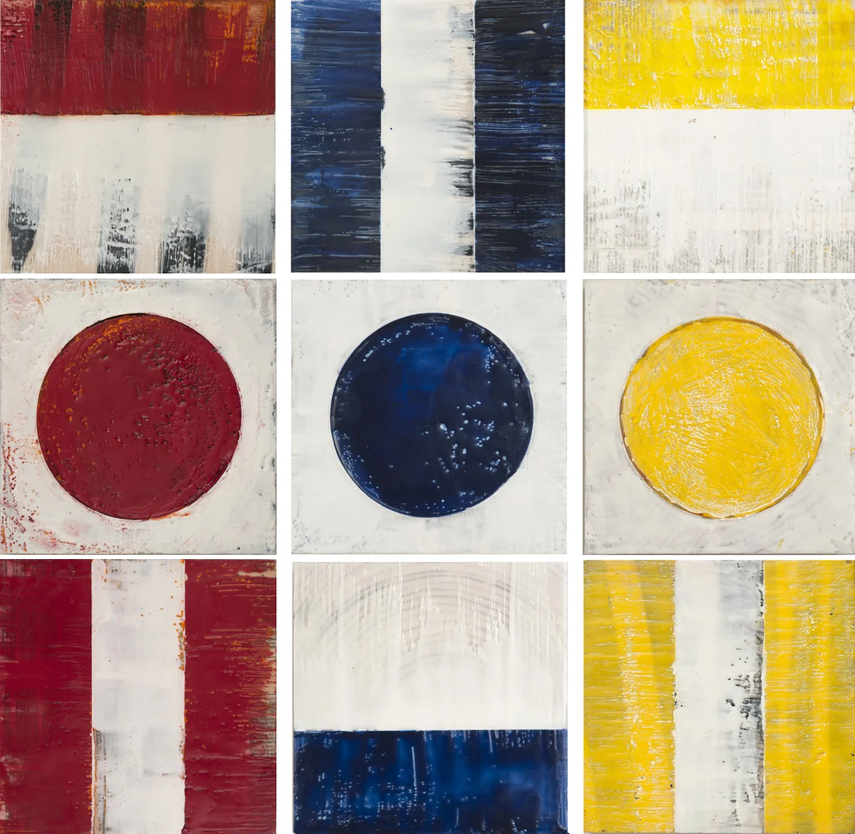 Color Study Totems - Red Hot, Midnight, Lemon