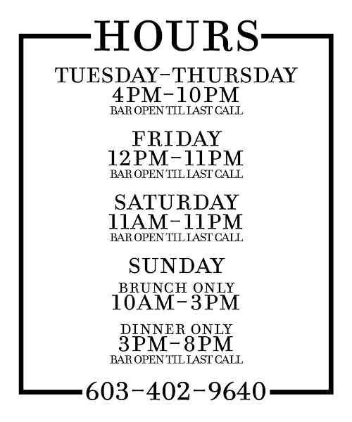 Nashua Hours — The Hidden Pig