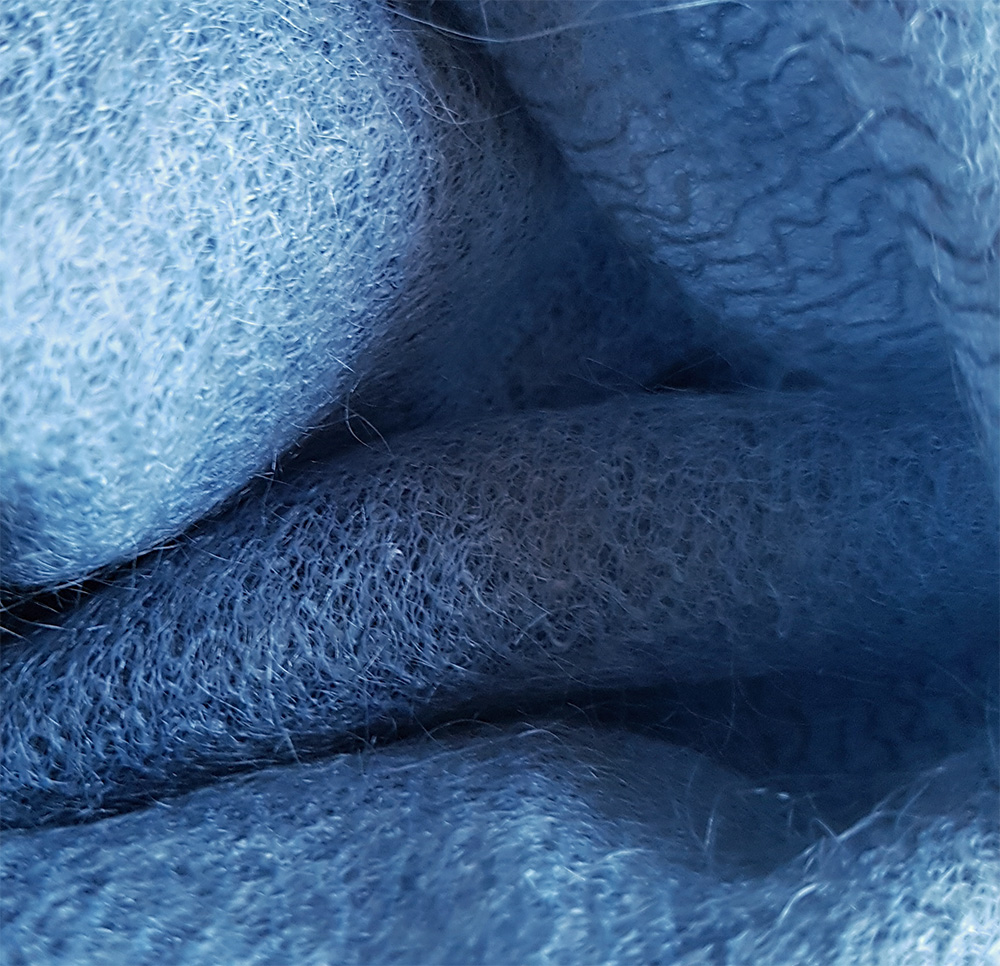 Powder blue mohair
