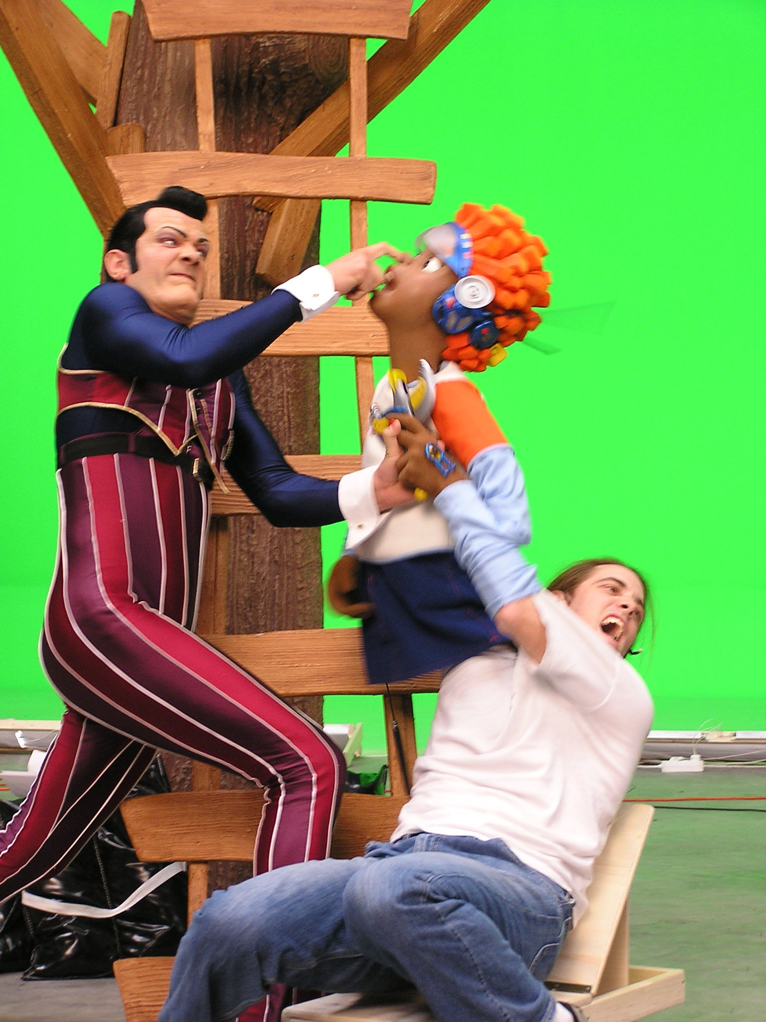 LazyTown-Robbie Rotten and Pixel