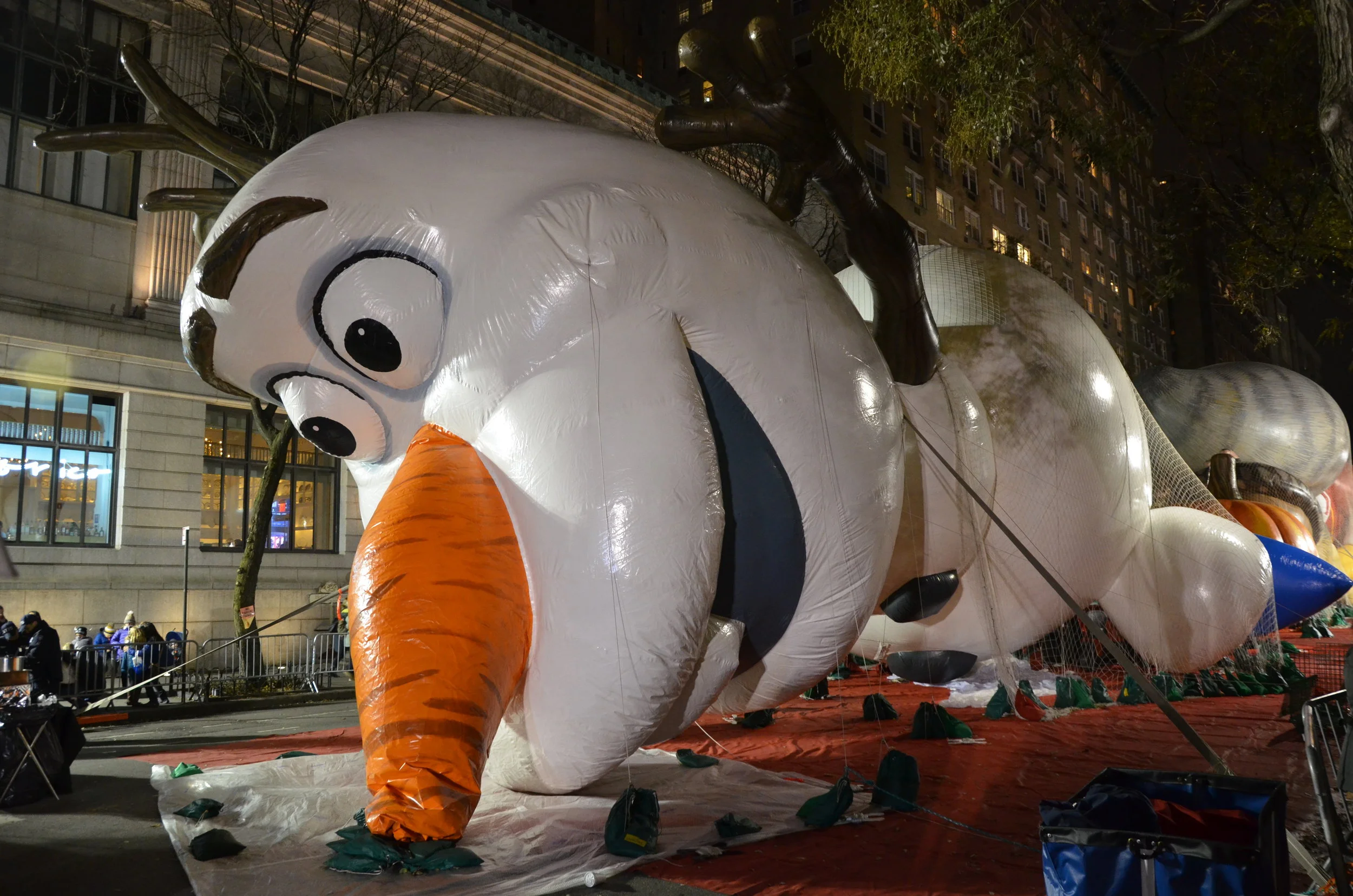 Macy*s Thanksgiving Day Parade Balloons the night before Thanksgiving, 2017