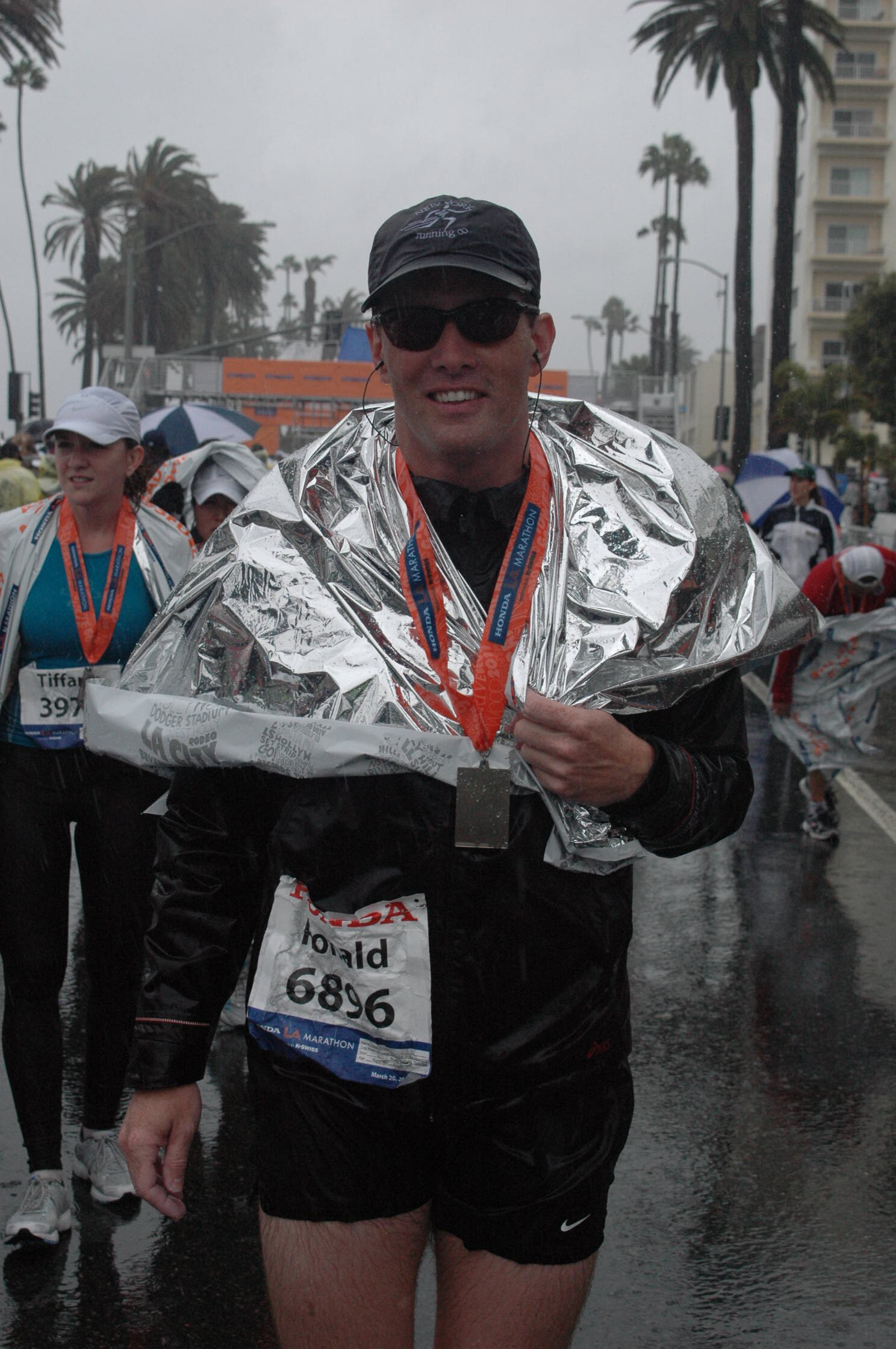  Elation at finishing, and finishing under terrible weather conditions.  