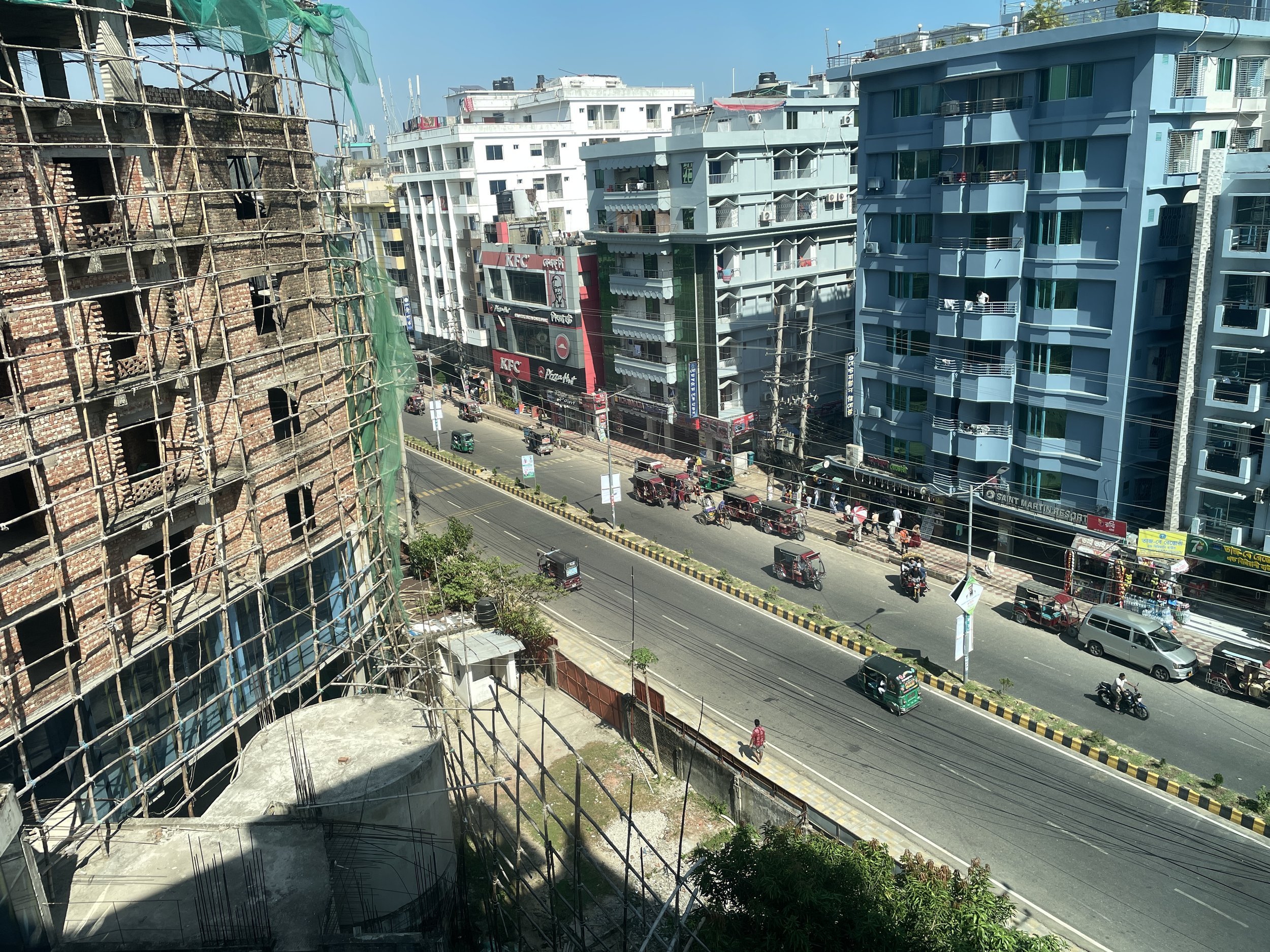View outside LongBeach Hotel, Cox's Bazar, Bangladesh