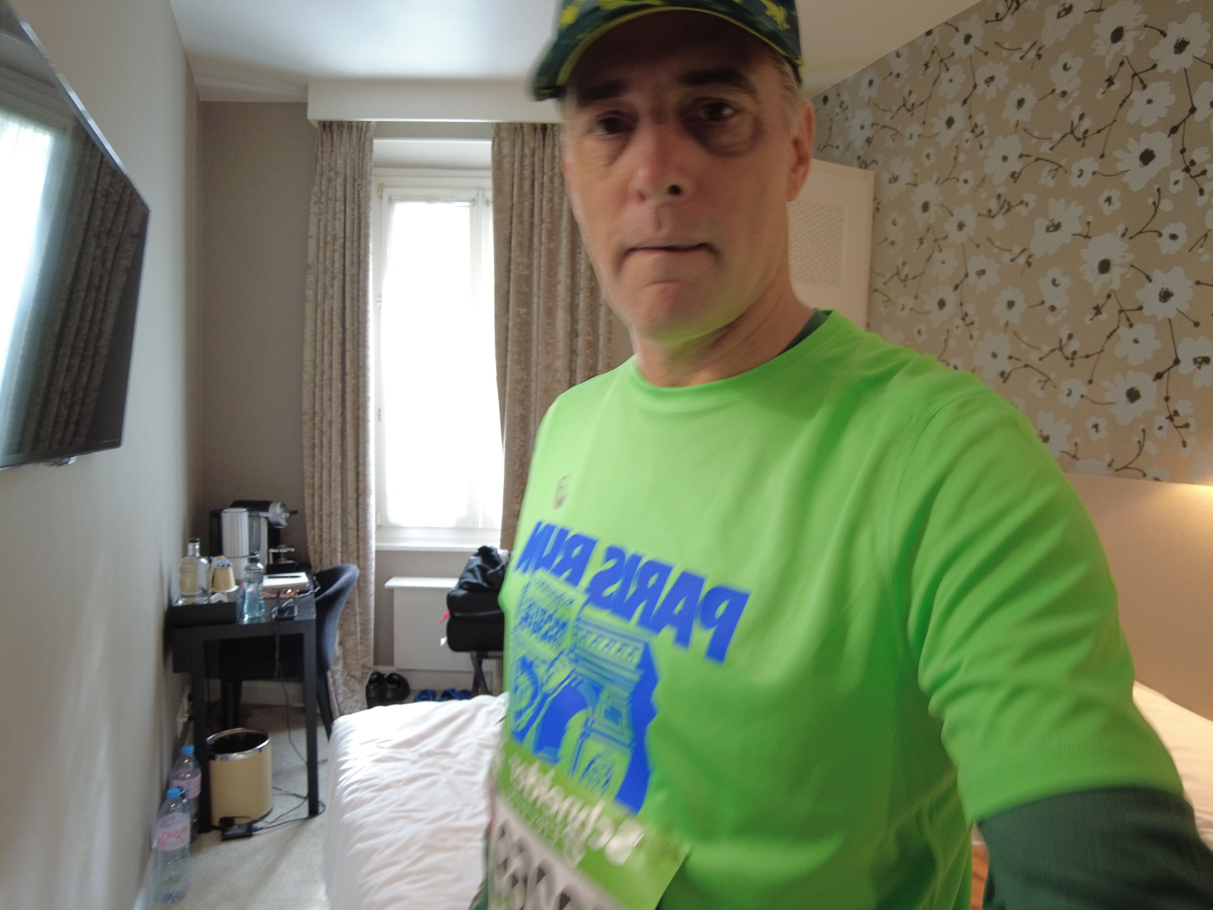 Geared up and leaving the hotel