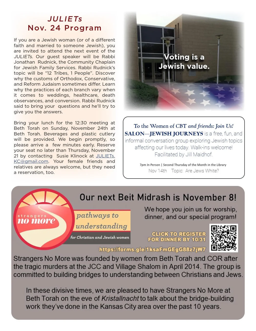 Tekiah - November 2024 — Congregation Beth Torah