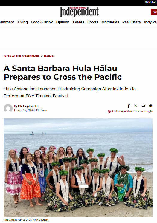 A Santa Barbara Hula Hālau Prepares to Cross the Pacific