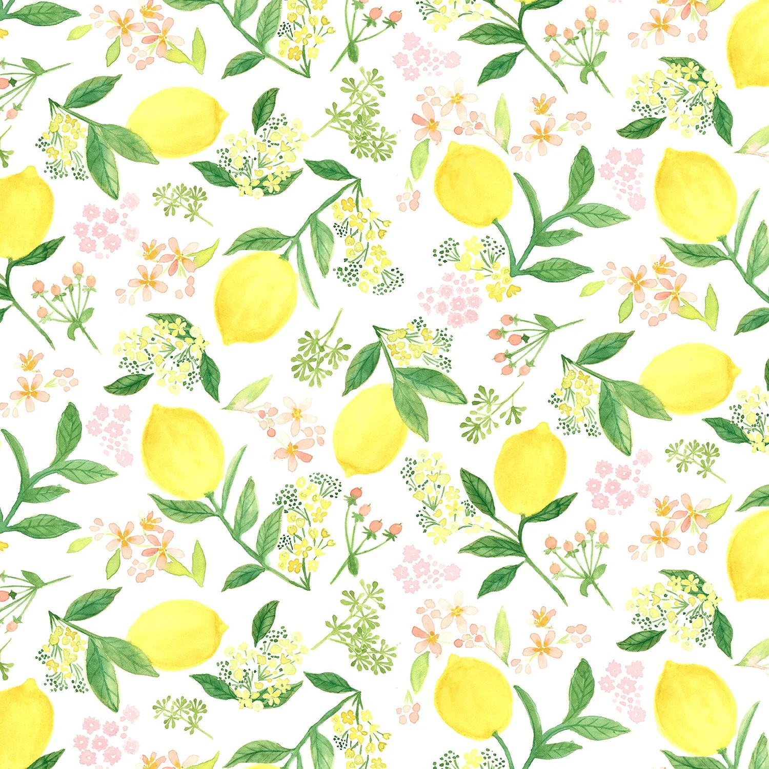Lemon Floral Repeat Square.jpg