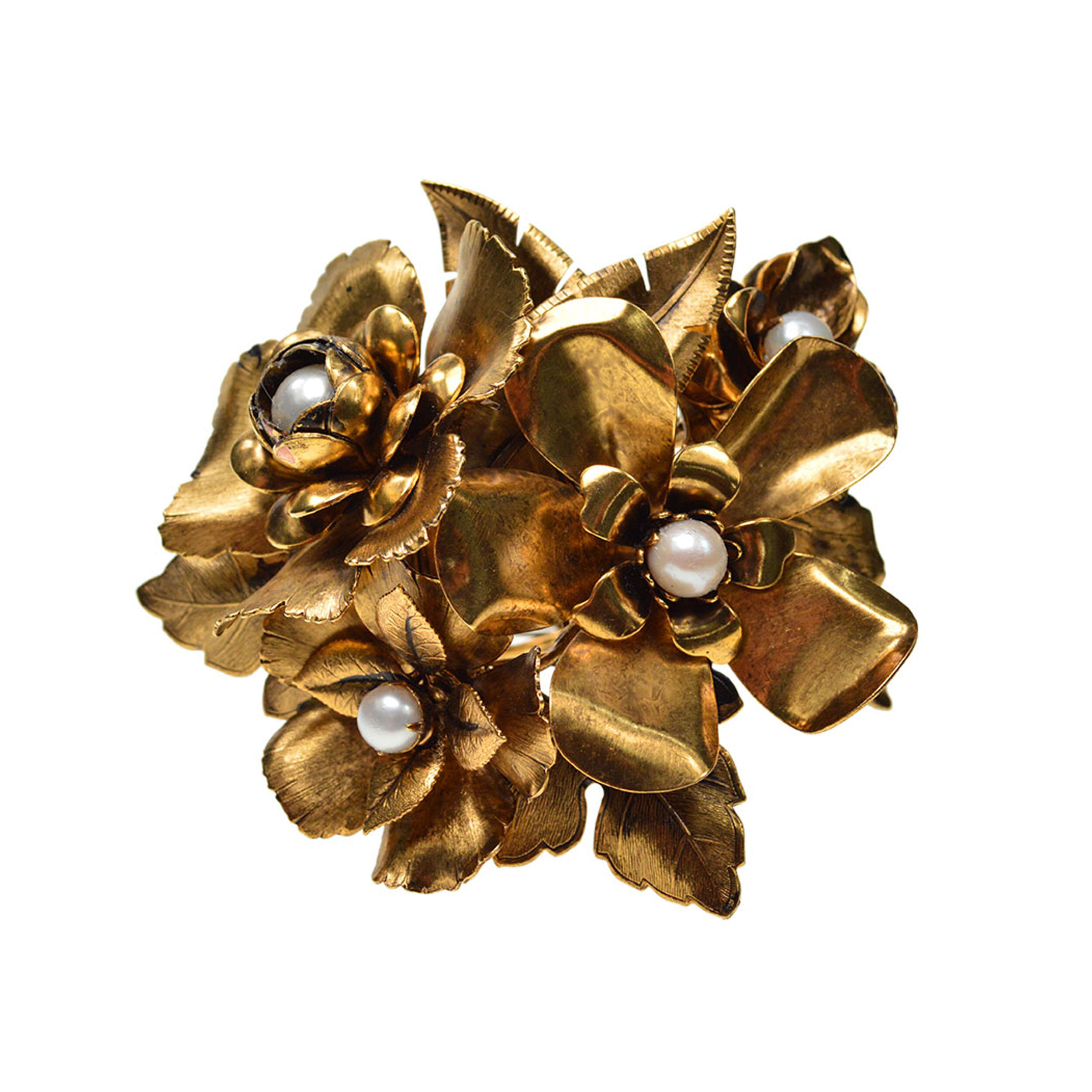 Triple Gold Flower Cuff (CF3F-6)