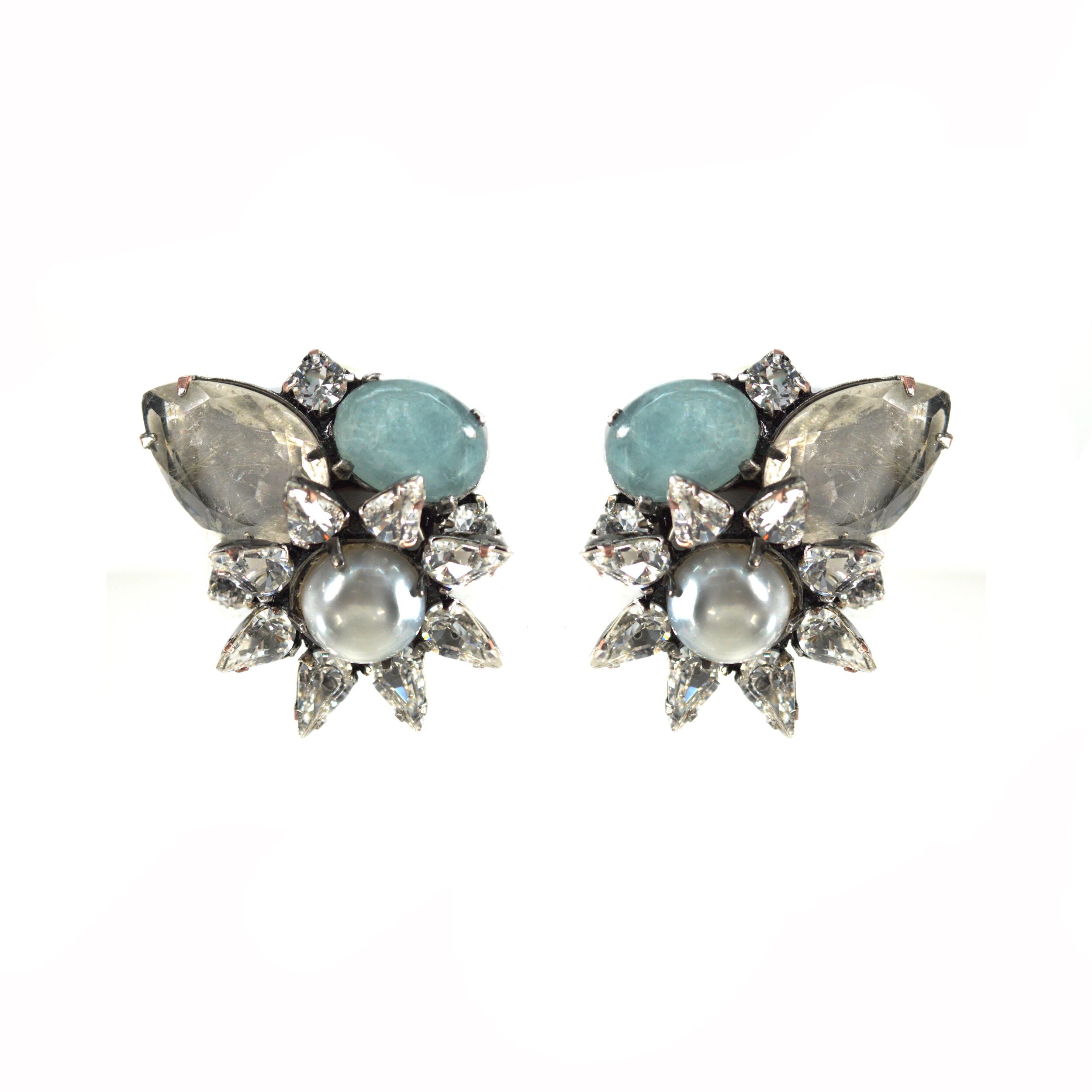 clip-stud-earrings-iradj-moini-statement-jewelry-costume-paisley-aquamarine-pearl-crystal