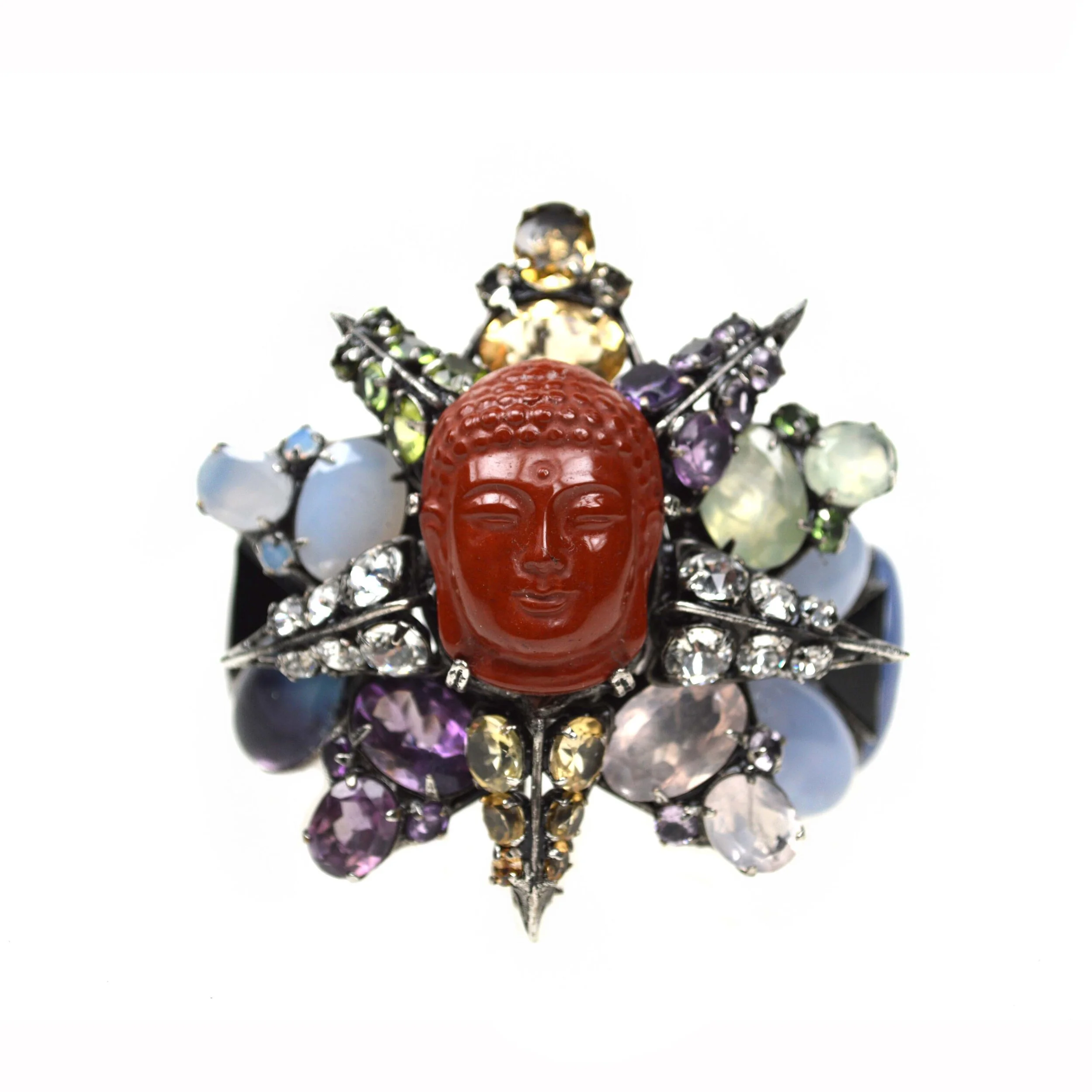 Jasper Buddha Star Cuff with Pin (CFBUD-13J)