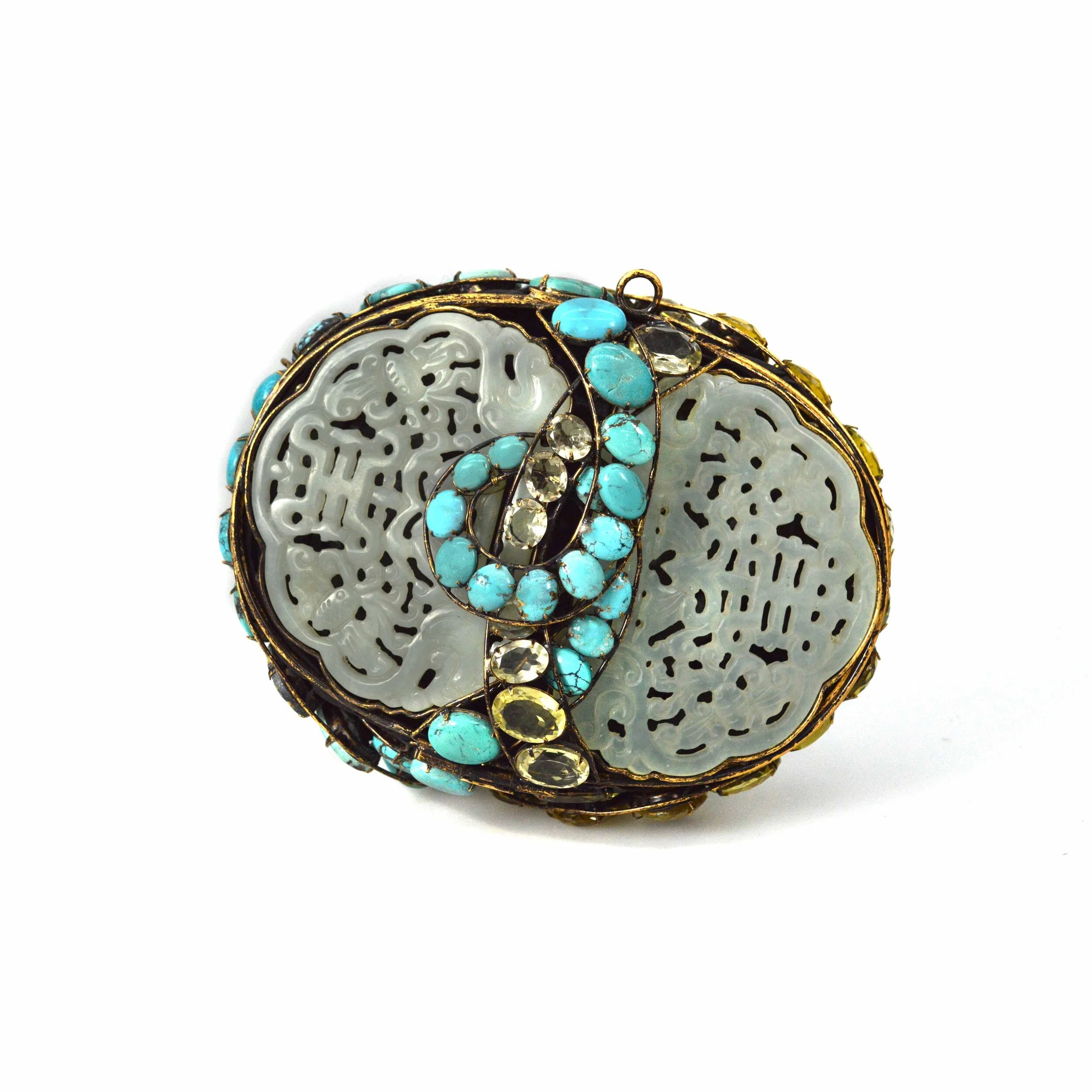 Carved Aventurine Statement Clutch (BG1F-4)