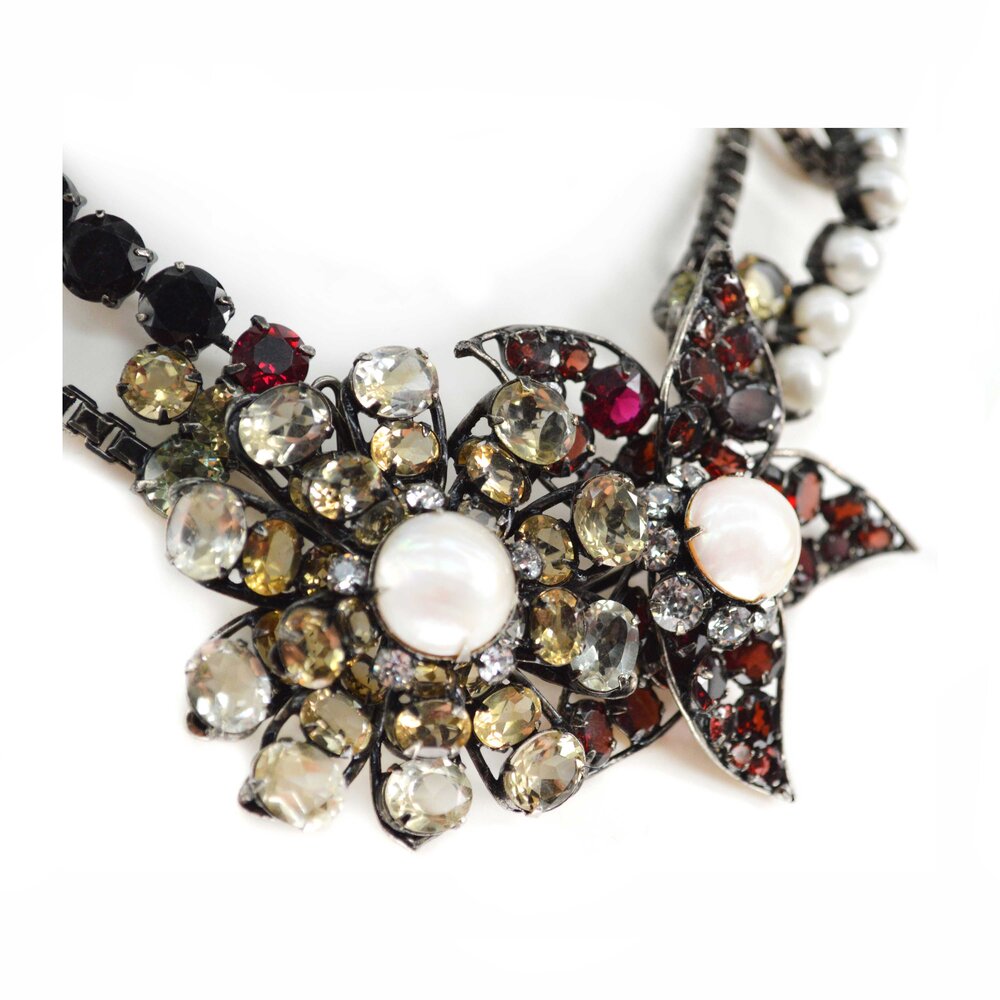 Jada Black Rose Choker Necklace by Gemini Jewels