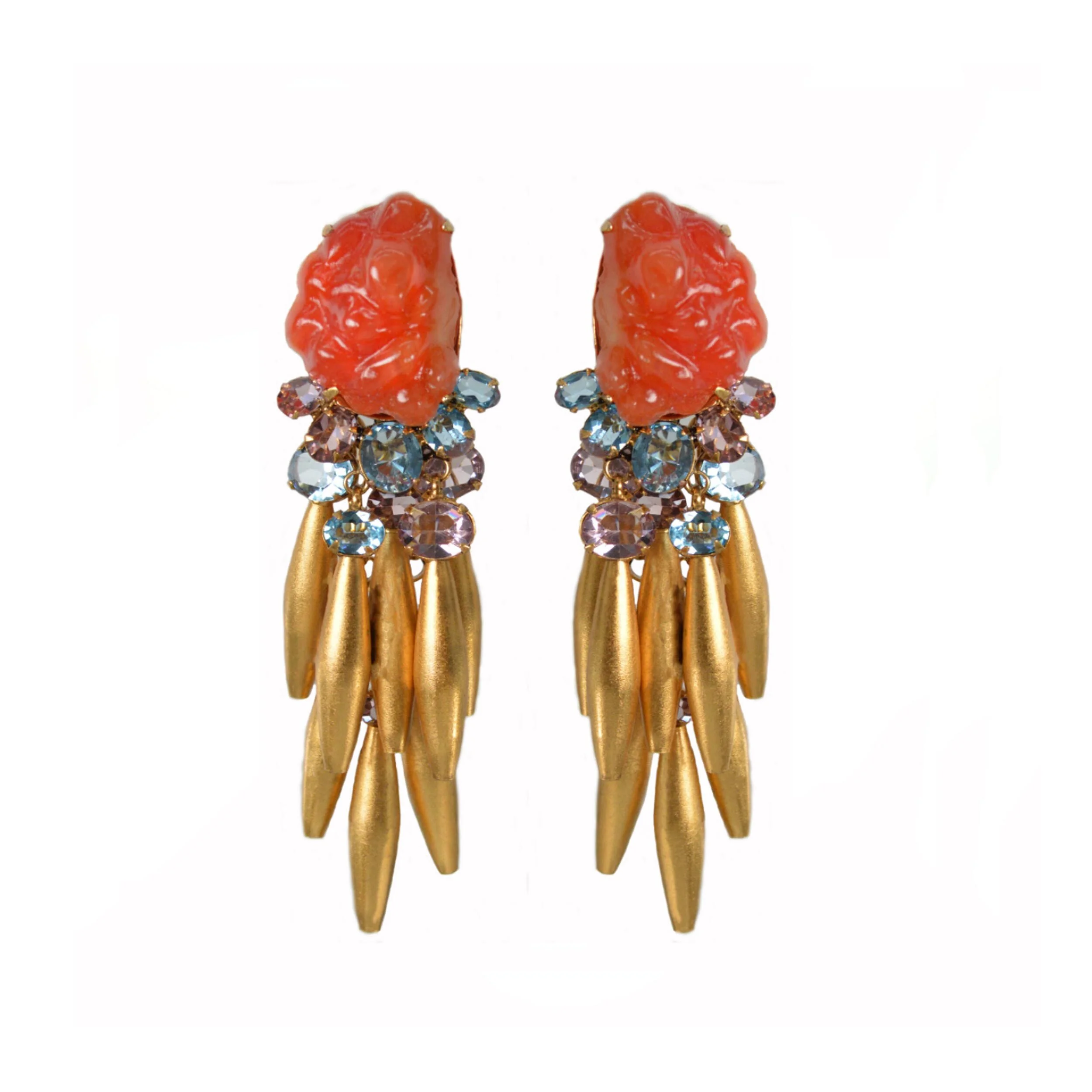 Vintage Carnelian Nugget Drops (EDMD-13)