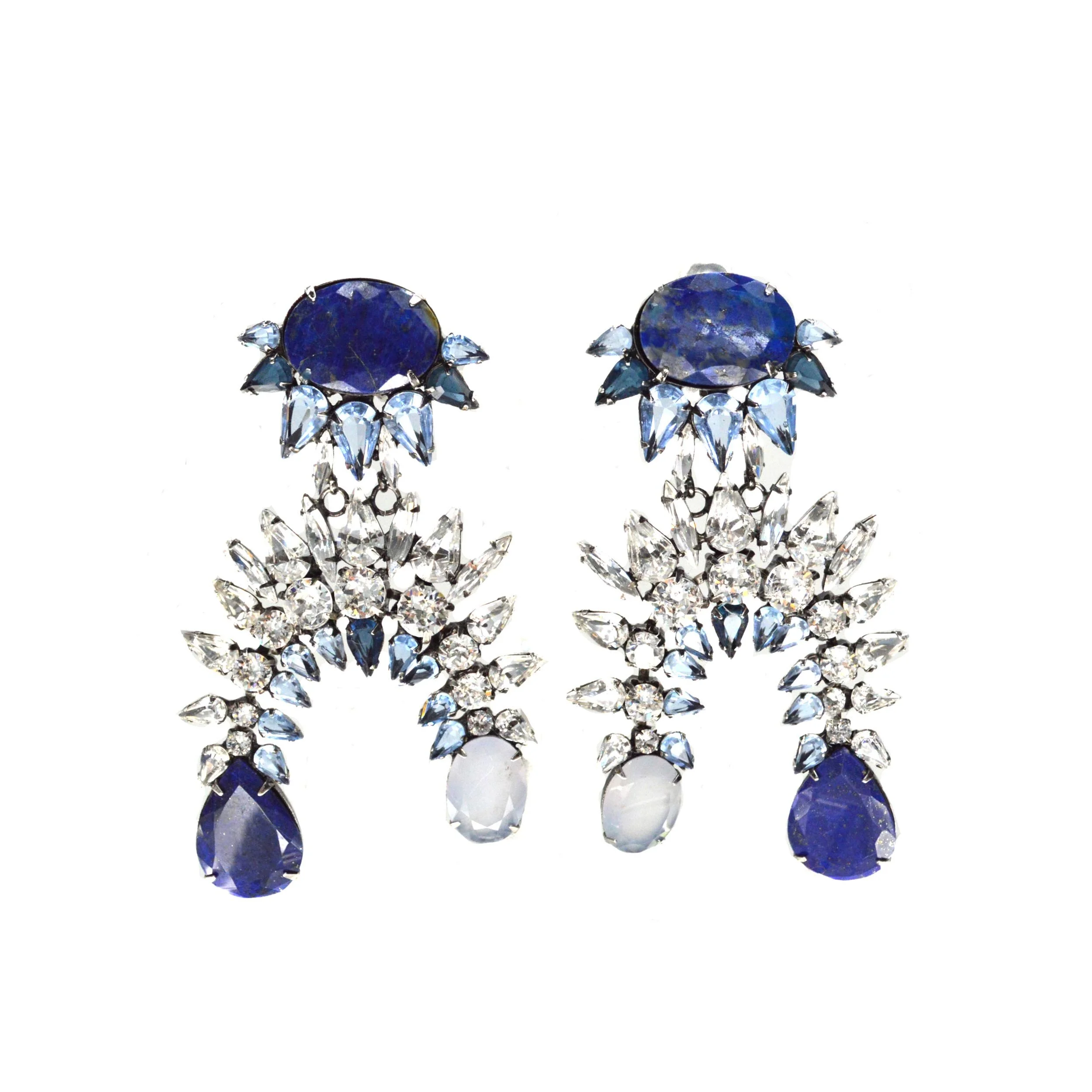 Lapis Chandelier Earrings (ED2D-22)
