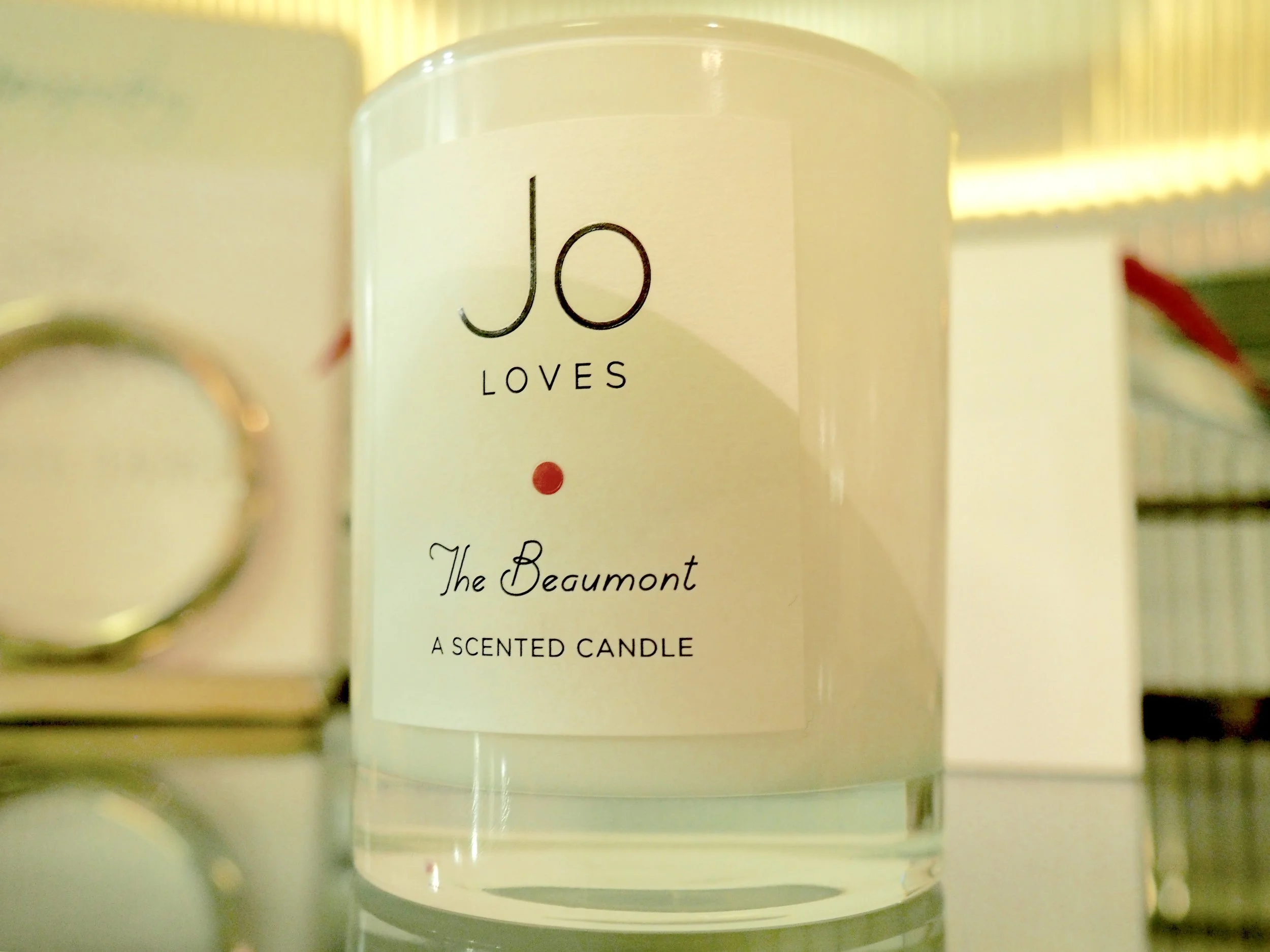 'The Beaumont' candle, made bespoke for The Beaumont Hotel by Jo Malone's newest and greatest brand 'Jo Loves'