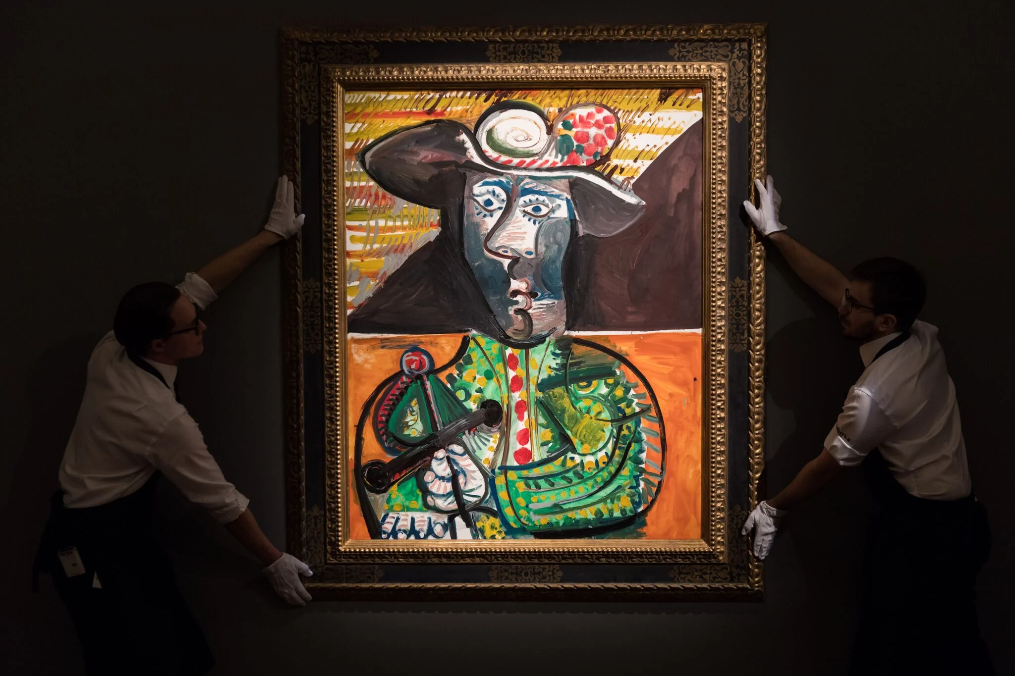 Lot 16 | Pablo Picasso | Le Matador | Oil on canvas, 146 by 114.3cm | Painted on 23rd October 1970 | Estimate: £14,000,000 - 18,000,000 (sold for £16,521,500 / $22,946,711 / €18,788,298)