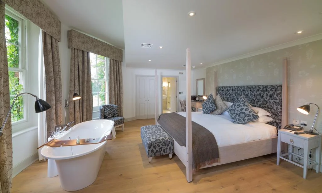 Deluxe Double Room with views of sweeping gardens maintained in homage to the work of Capability Brown.