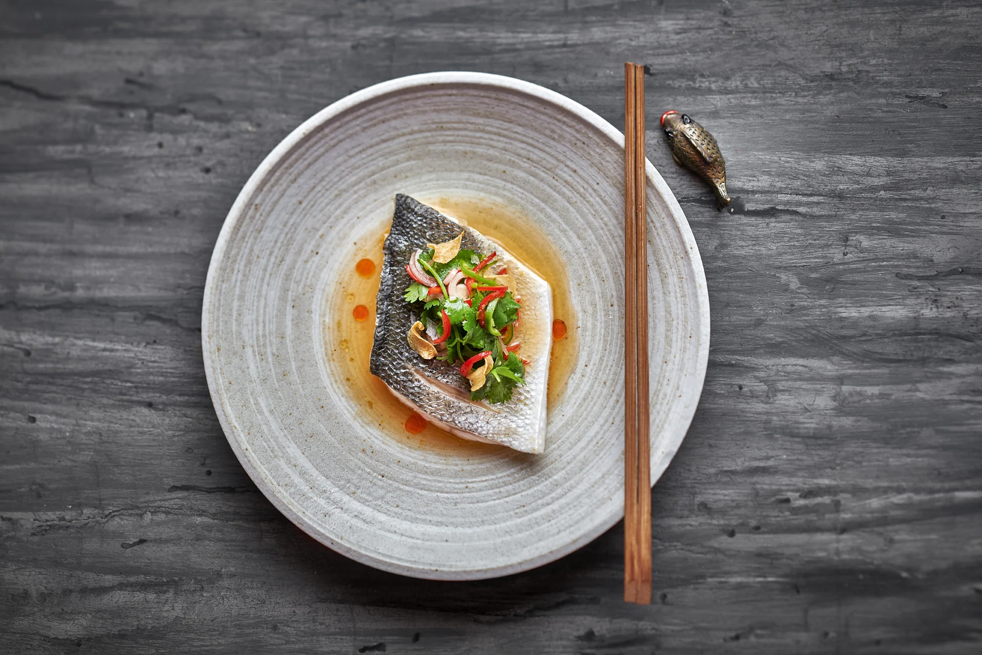 Steamed Seabass with Coriander & Chilli
