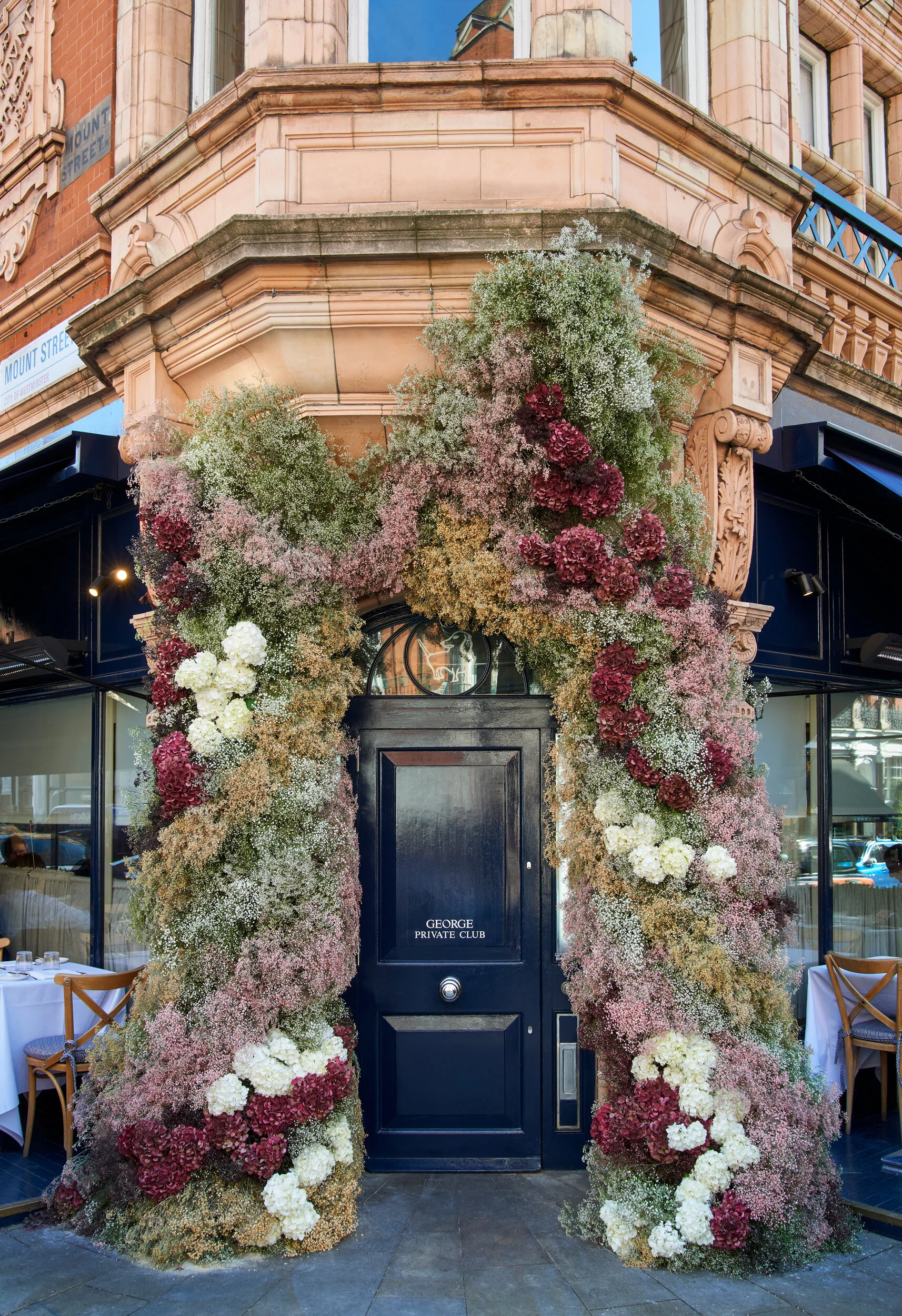 GEORGE CLUB'S FLORAL FAÇADE BY ERDEM FOR RHS CHELSEA FLOWER SHOW 2021