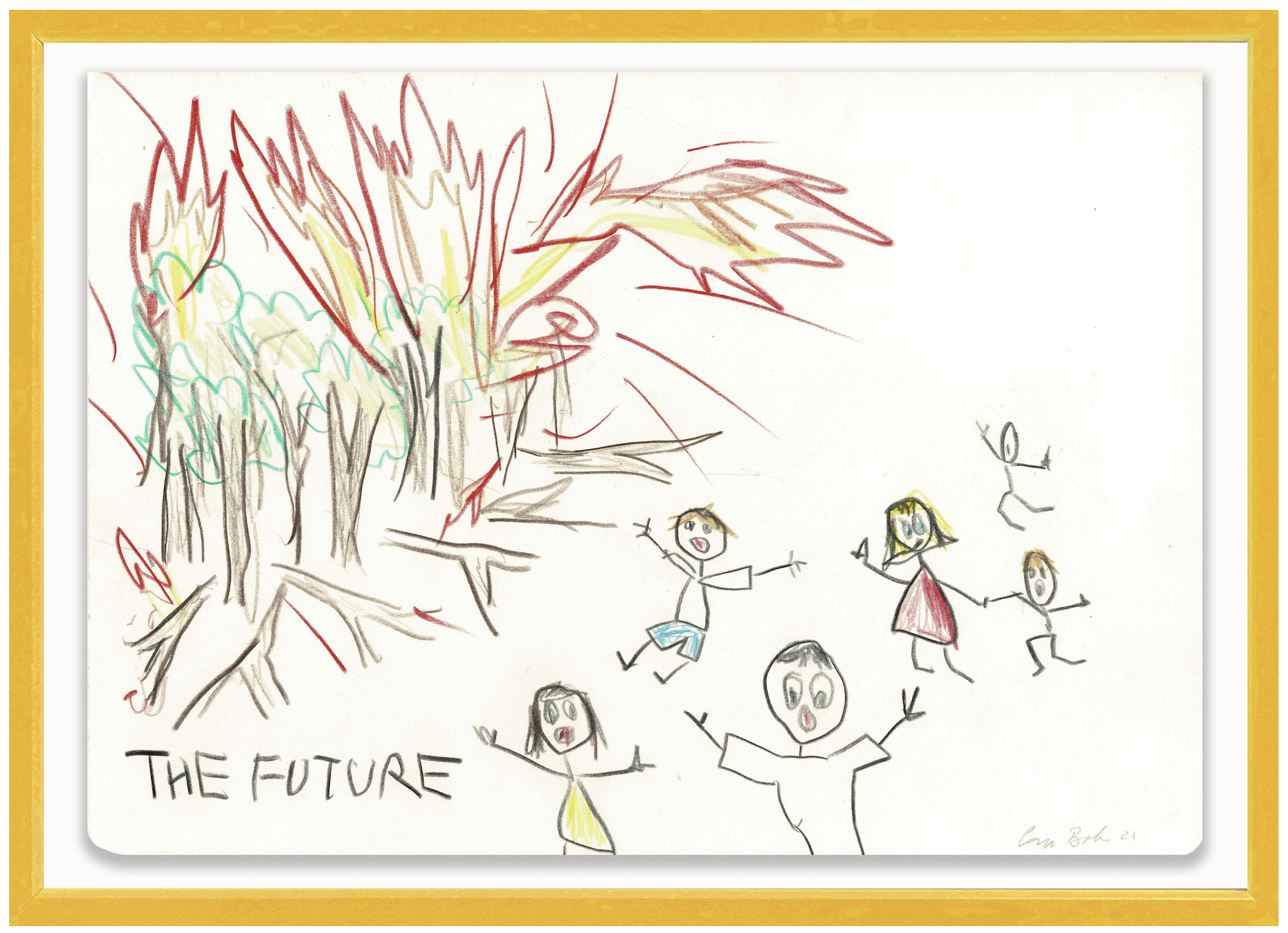 The Future, by The Connor Brothers - Crayon on Paper - 2021 - Courtesy of Maddox Gallery.png