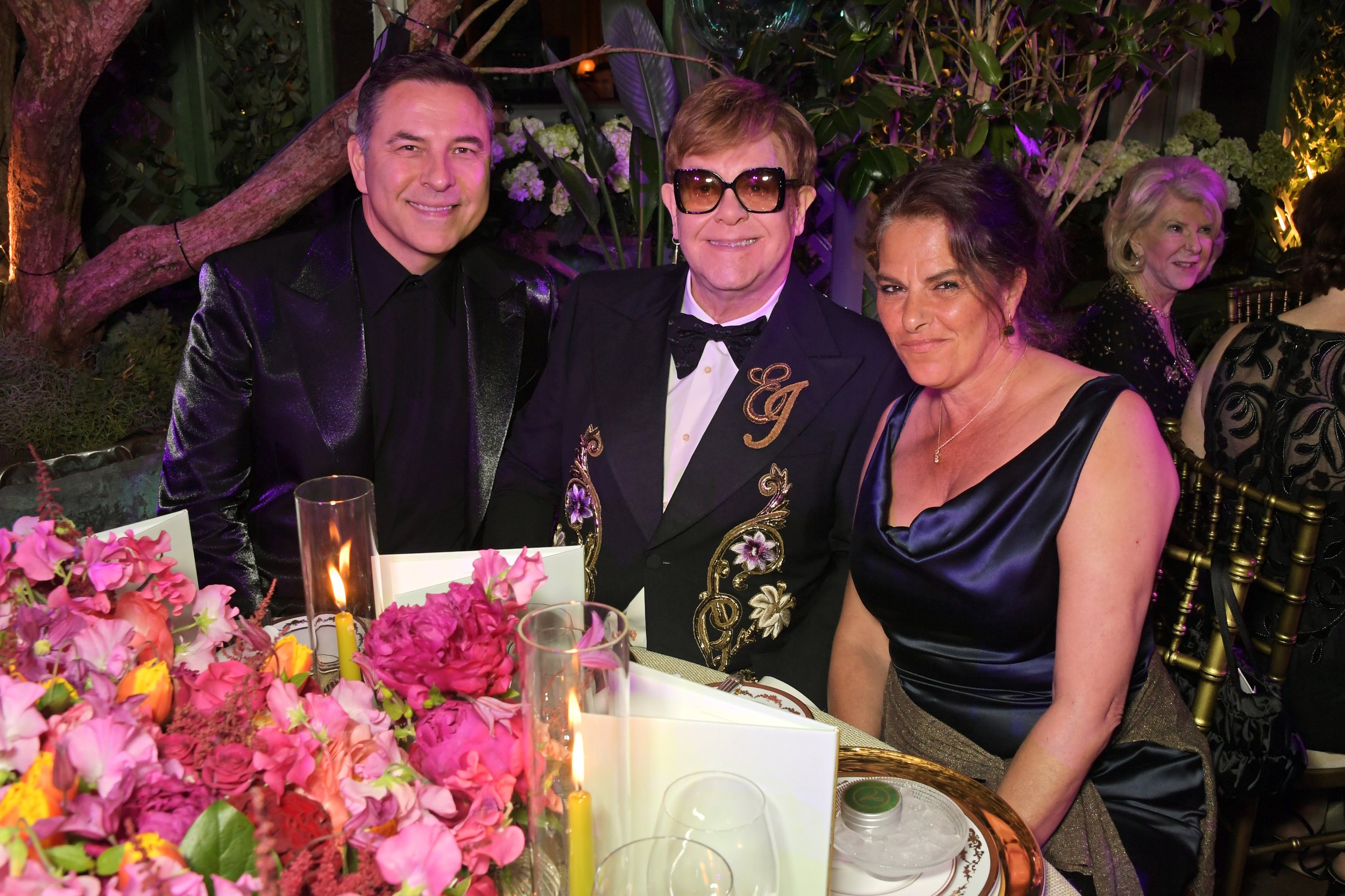 David Walliams,Elton John and Tracey Emin at EJAF and TCFF Party At Annabels20.jpg