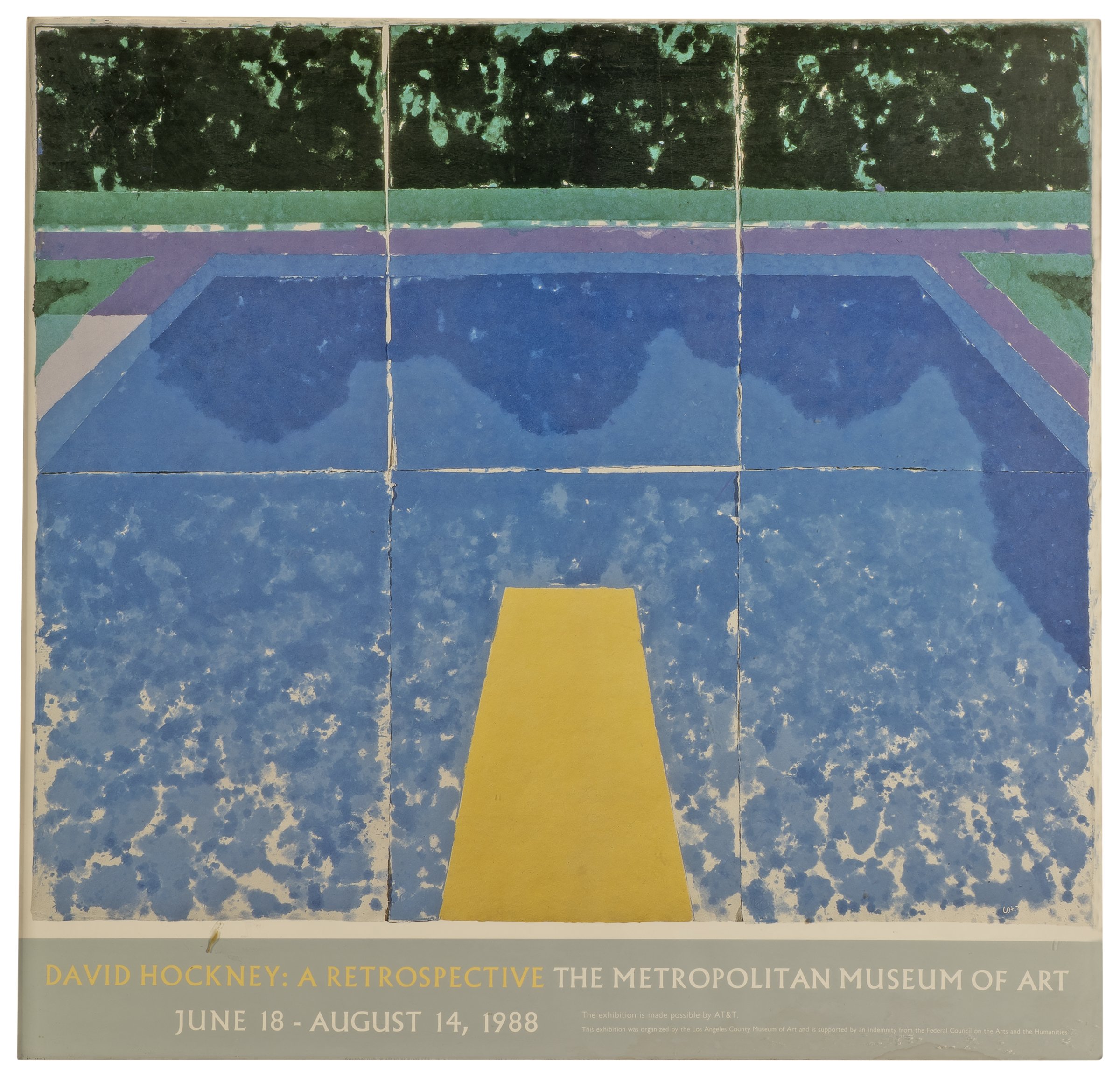After David Hockney-David Hockney A Retrospective, The Metropolitan Museum of Art June 18 - August 14, 1988, offset lithographic poster (estimate £400-600).jpg