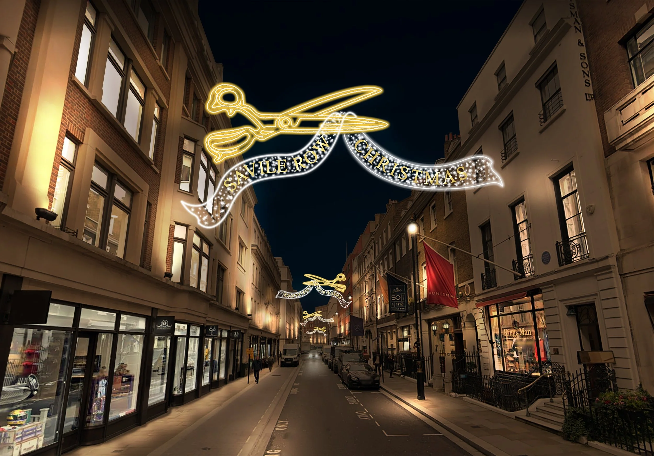 2023 CHRISTMAS LIGHTS INSPIRED BY BESPOKE TAILORING ON SAVILE ROW