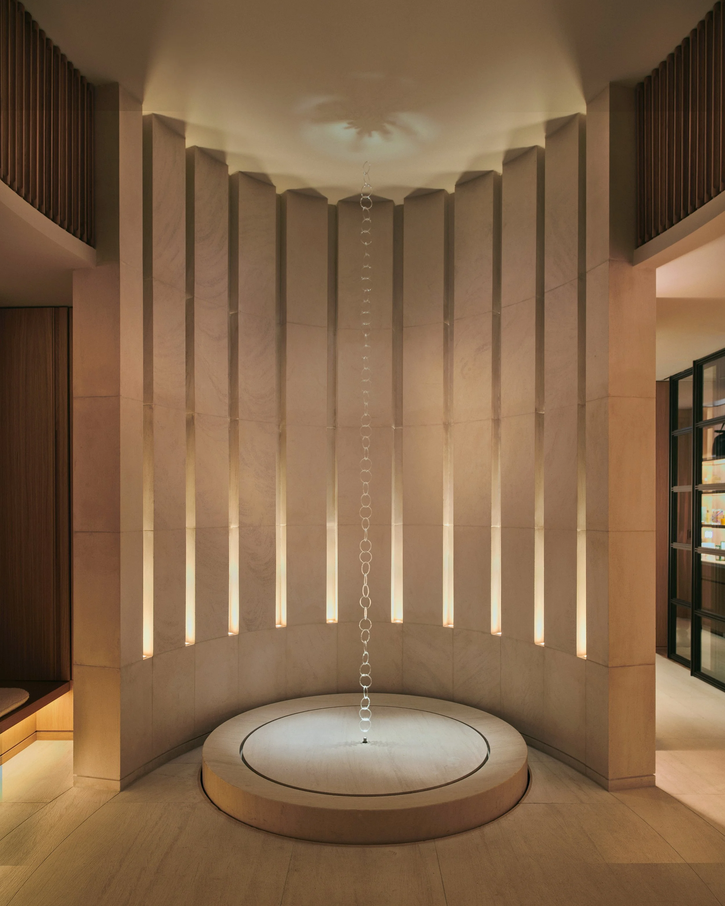 Rain Chain | Credit: Claridge's Spa